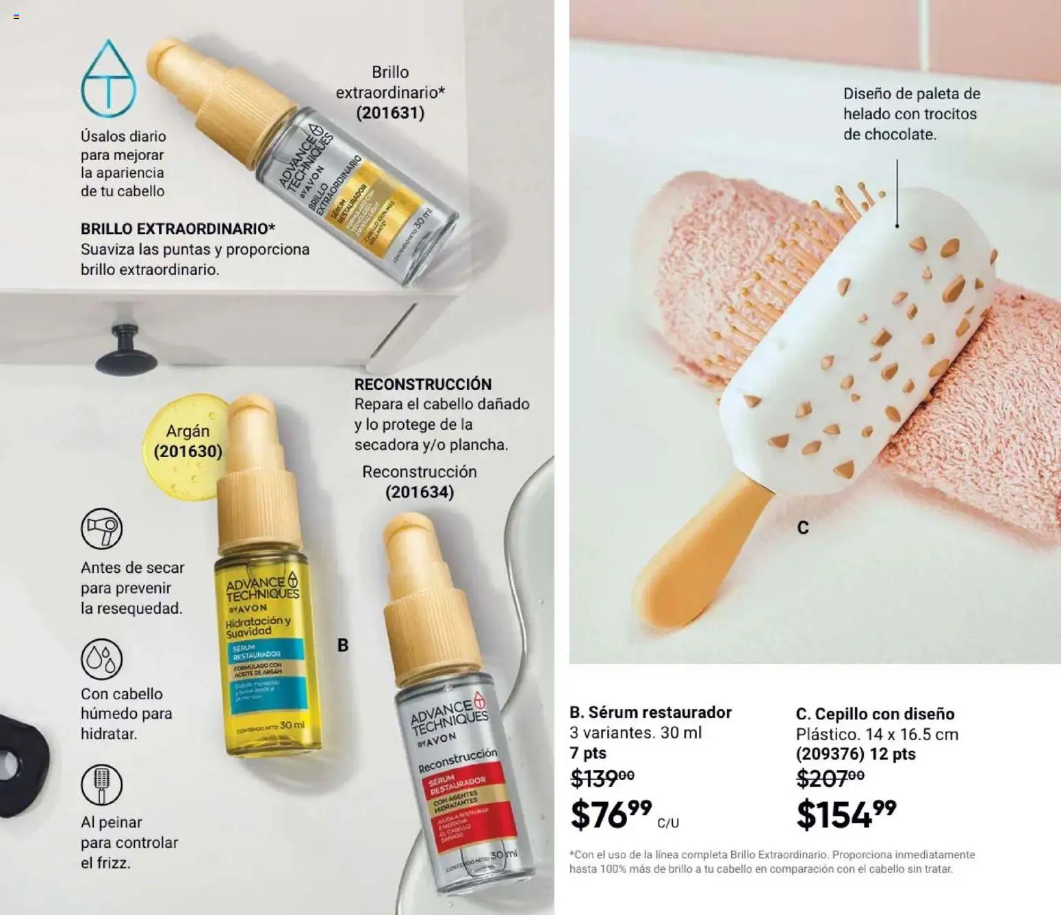 Vista previa las ofertas de la tienda AVON - Casa & Estilo 4 2026 desde el 20/02/2026 - Helado, Aceite, Paleta, Serum, Secadora, Cepillo, Brillo