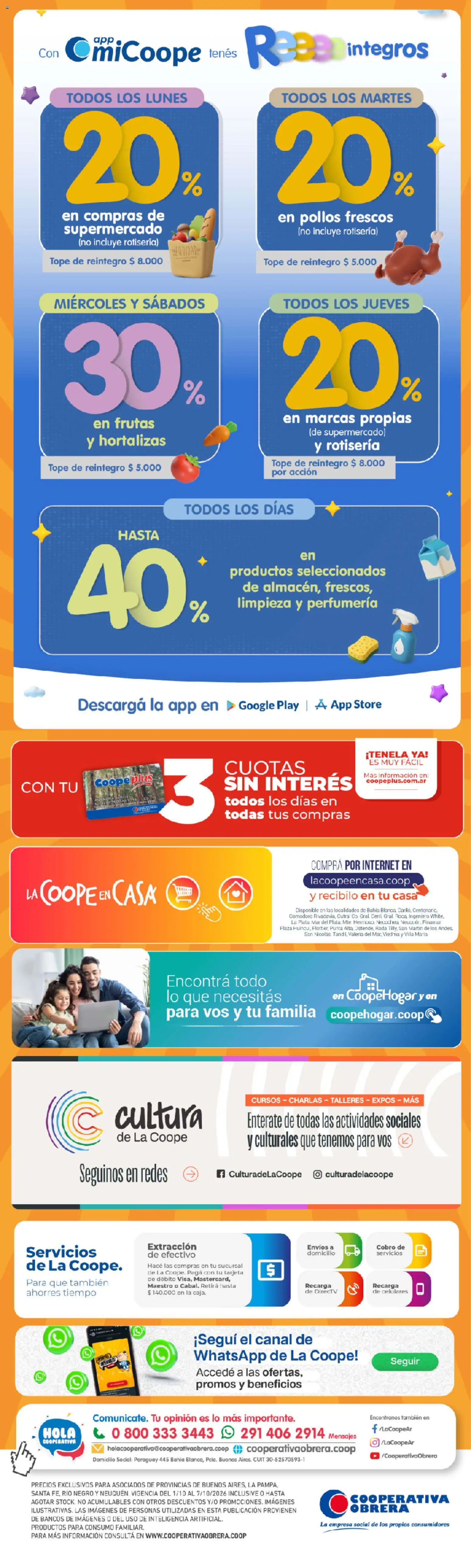 Vista previa del folleto de la tienda Cooperativa Obrera válido desde el 01/10/2026 