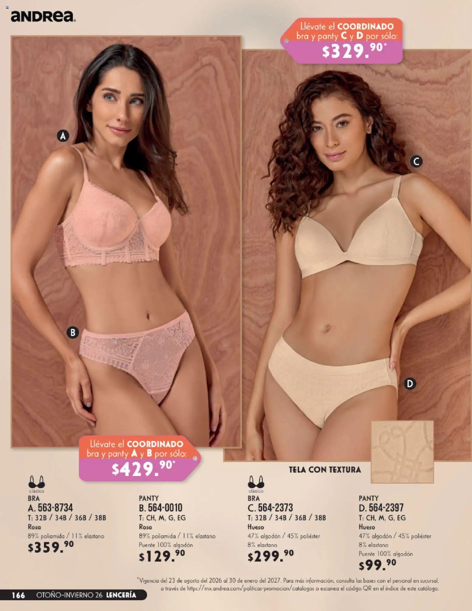 Vista previa las ofertas de la tienda Andrea - Andrea catálogo Lencería & vestir interior desde el 23/08/2026 