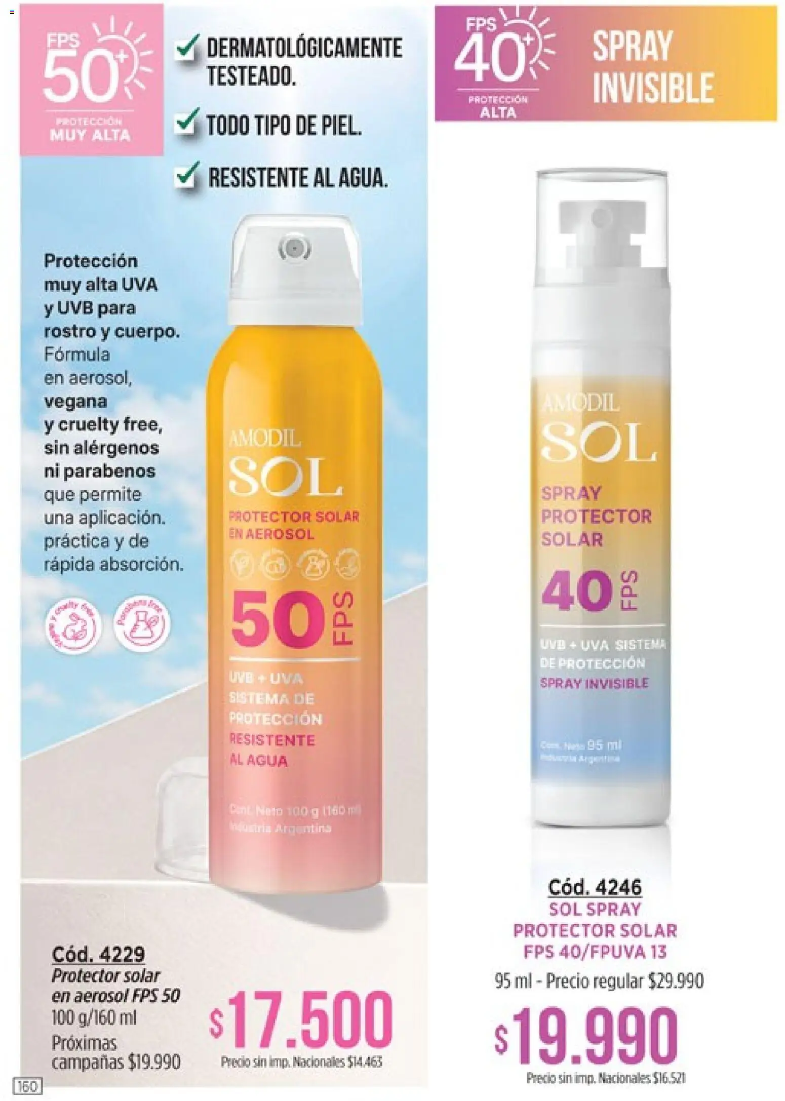 Vista previa del folleto de la tienda Amodil válido desde el 01/10/2026 - Agua, Protector solar, Uva