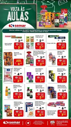 Pré-Visualização do folheto "Semar Supermercado ofertas Volta às aulas" da loja Semar Supermercado válido a partir de 28/07/2026