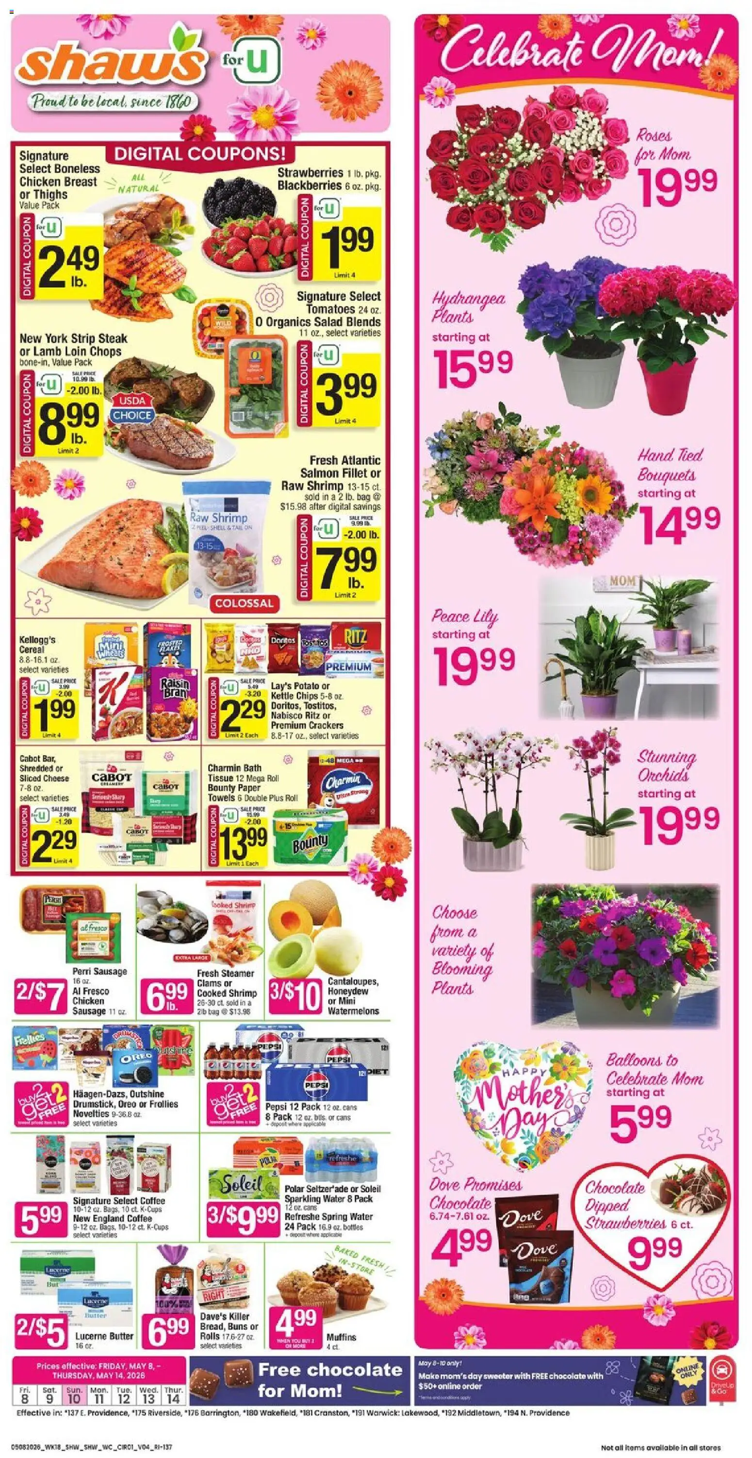 Ad Preview of Shaw's Shaw's Weekly Ad - RI from 05/08/2026