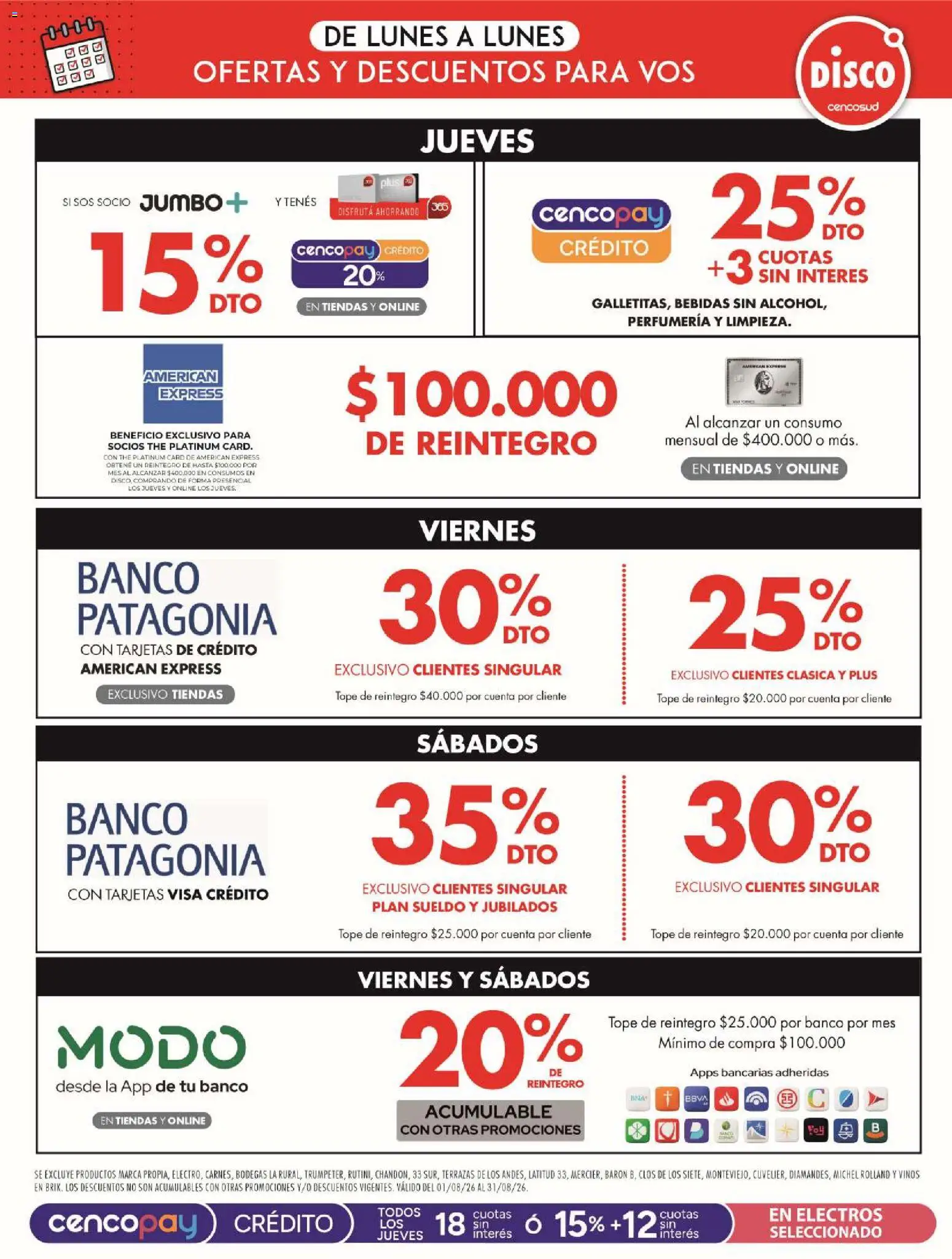 Vista previa del folleto de la tienda Disco válido desde el 20/08/2026 