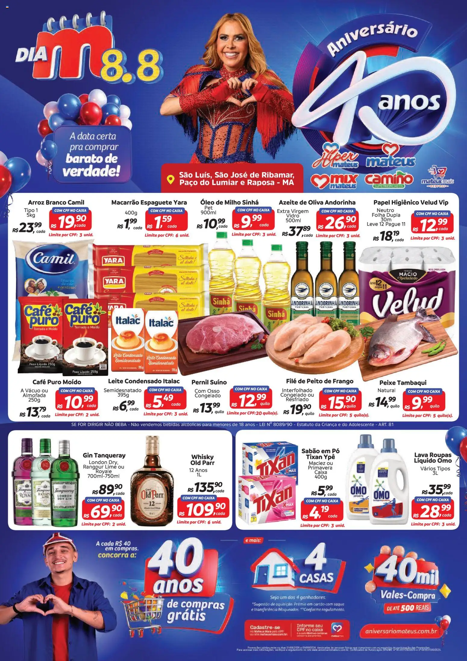 Pré-Visualização do folheto "Mateus ofertas Dia M" da loja Mateus válido a partir de 08/08/2026