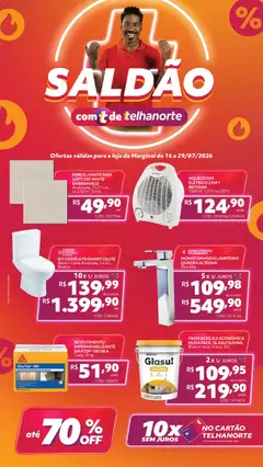 Pré-Visualização do folheto "Telhanorte - Ofertas atuais" da loja Telhanorte válido a partir de 16/07/2026