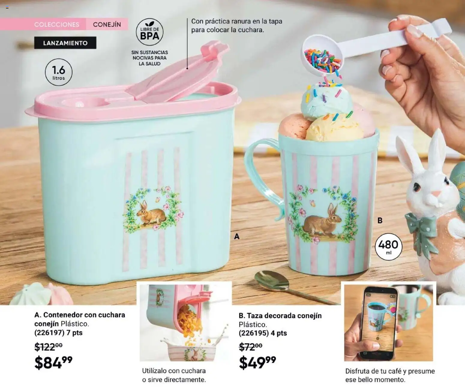 Vista previa las ofertas de la tienda AVON - Casa & Estilo 4 2026 desde el 20/02/2026 - Café, Taza, Contenedor, Cuchara