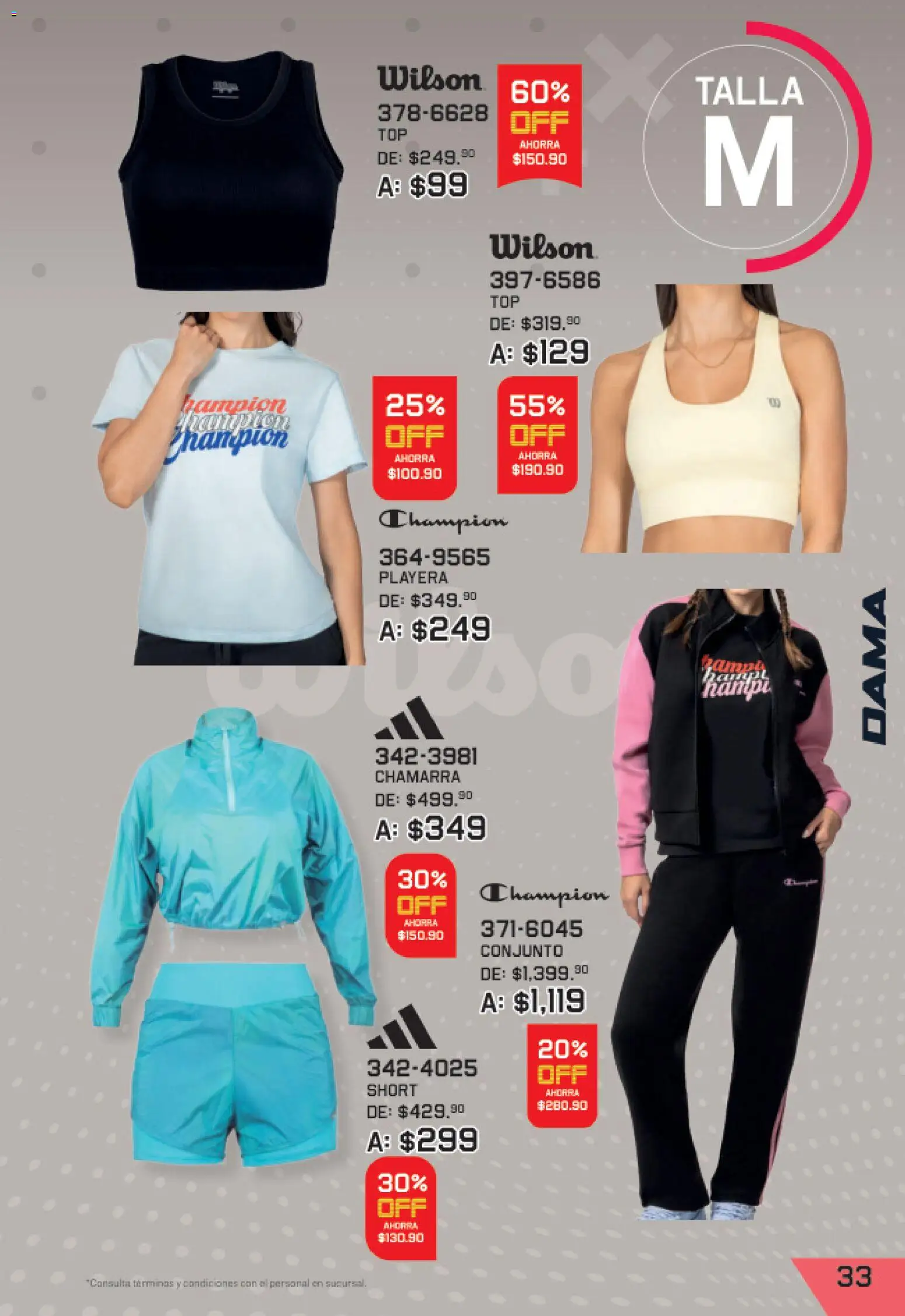Vista previa las ofertas de la tienda Andrea - Andrea catálogo Lo mejor de marcas desde el 27/09/2026 - Playera, Short, Chamarra, Conjunto