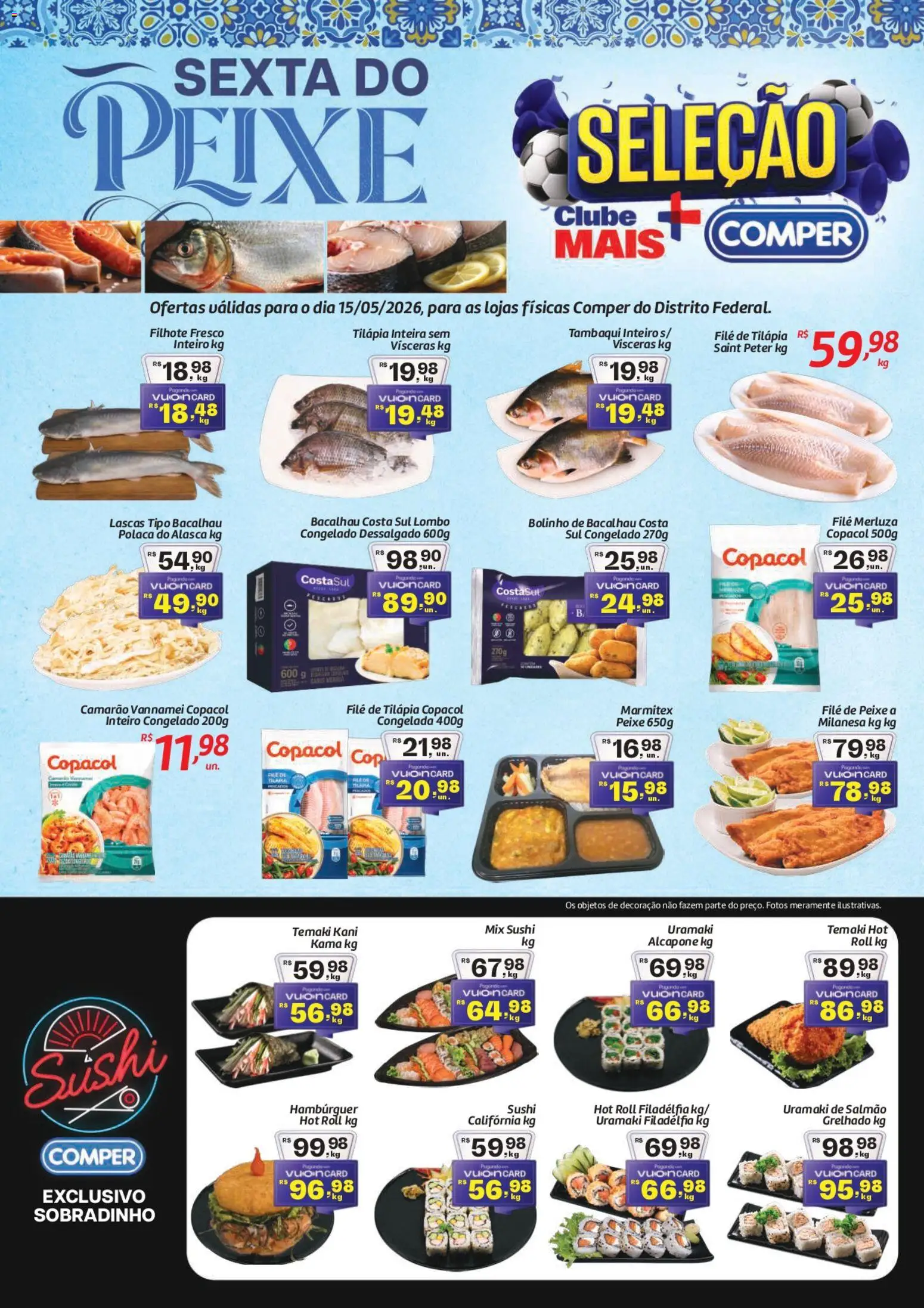 Pré-Visualização do folheto "Comper ofertas Sexta do Peixe" da loja Comper válido a partir de 15/05/2026