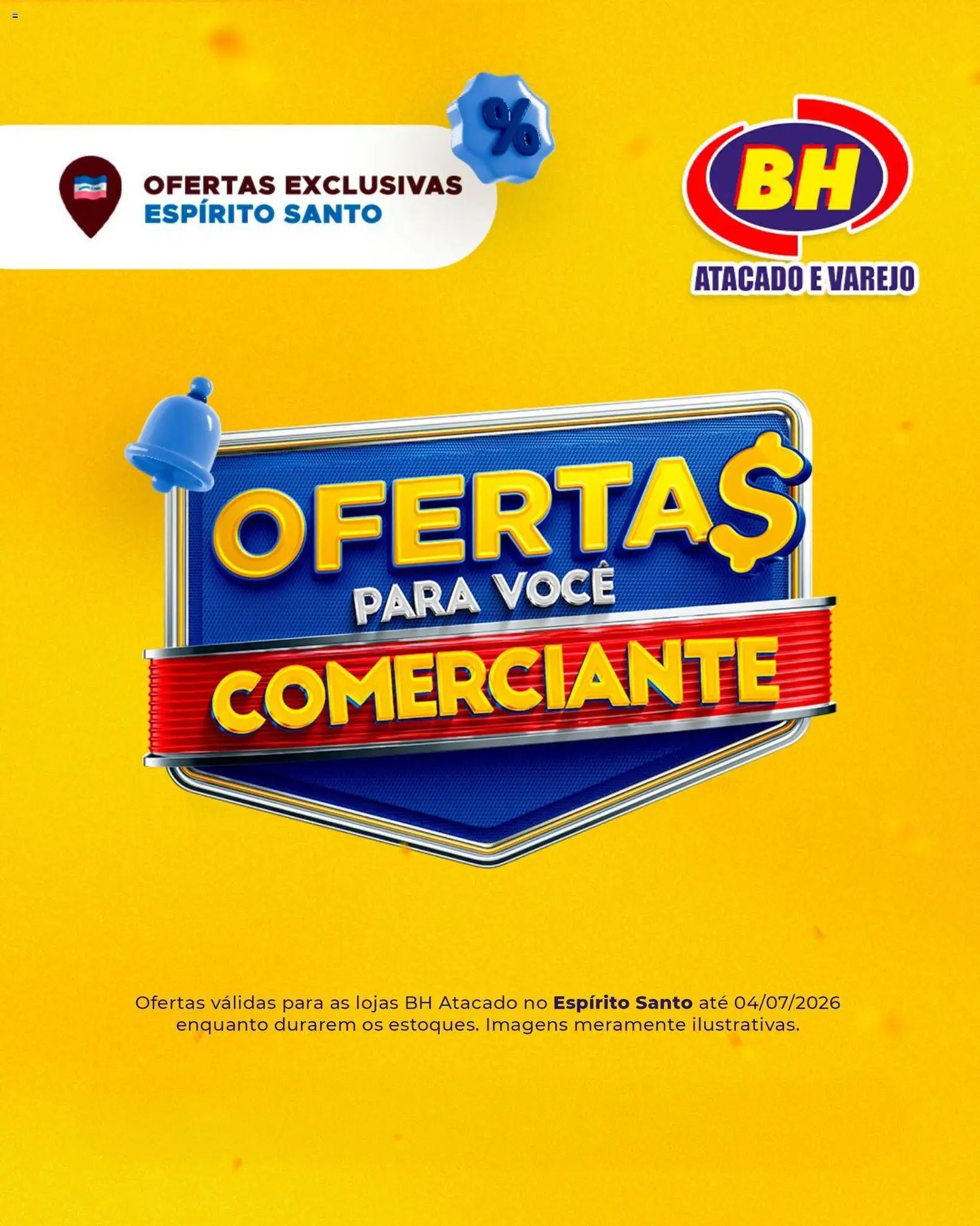 Pré-Visualização do folheto "Supermercados BH ofertas para comerciantes" da loja Supermercados BH válido a partir de 29/06/2026