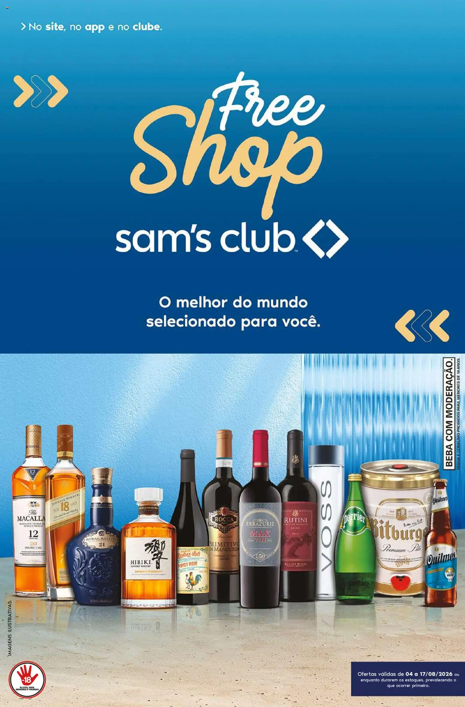 Pré-Visualização do folheto "Sam's Club ofertas Free Shop" da loja Sam's Club válido a partir de 04/08/2026
