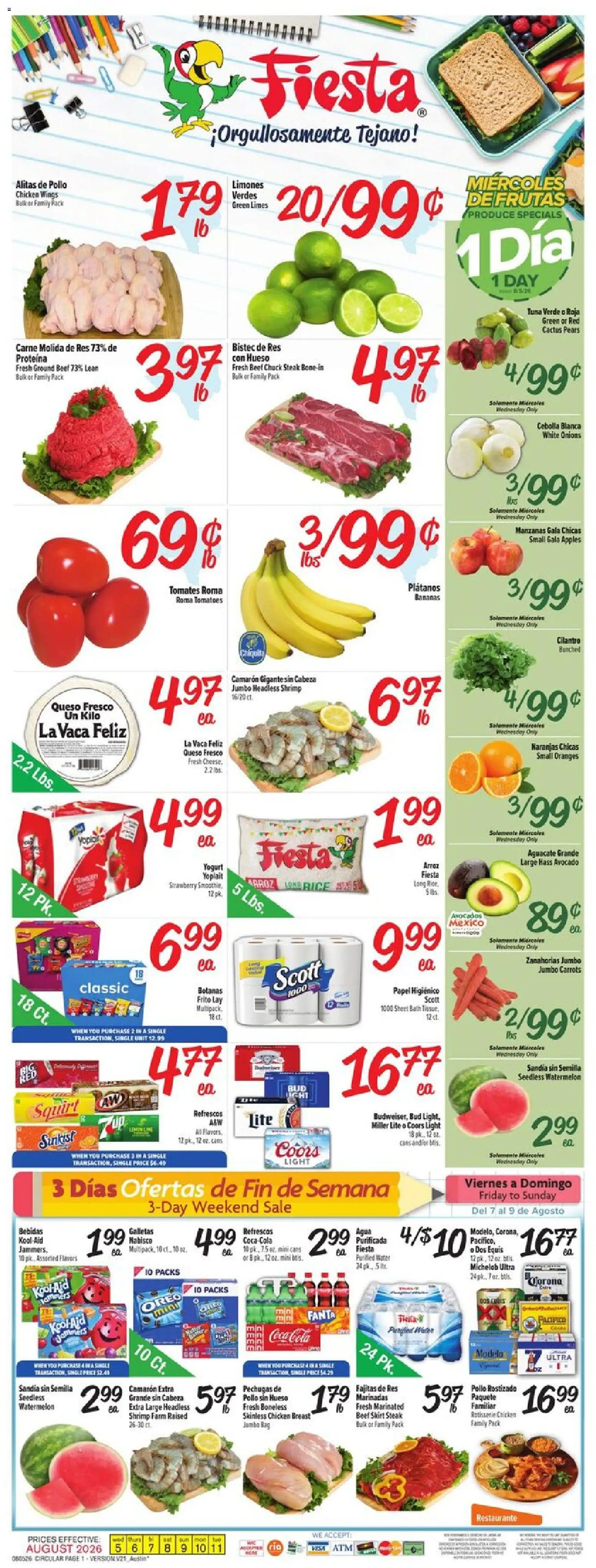 Ad Preview of Fiesta Mart Fiesta Mart Weekly Ad from 08/05/2026