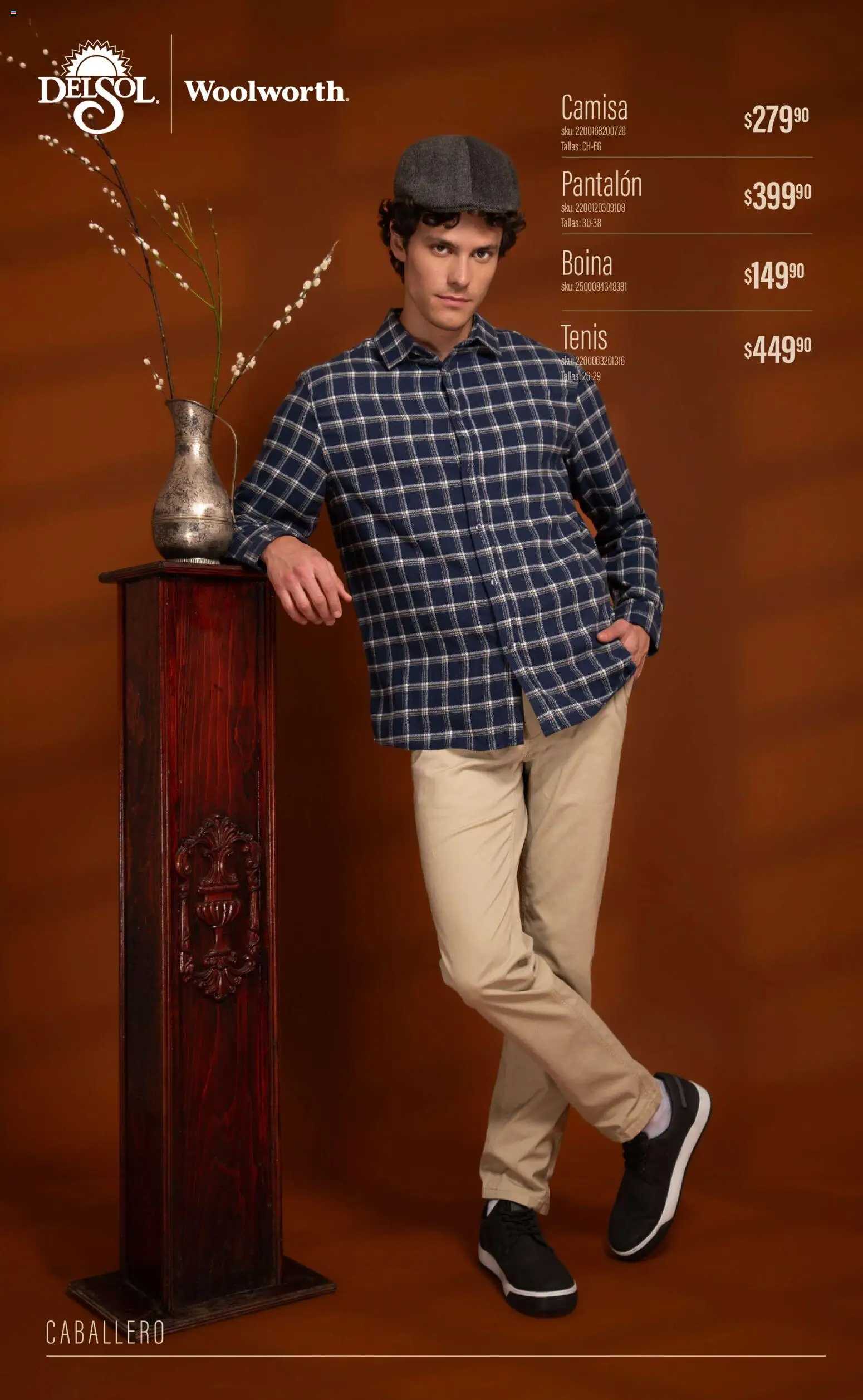Vista previa las ofertas de la tienda Del Sol y Woolworth - Del Sol y Woolworth catálogo Luce el Otoño desde el 01/10/2026 - Tenis, Camisa, Boina