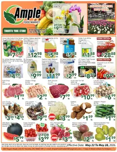 Un aperçu du dépliant Ample Food Market weekly flyer Toronto York du magasin Ample Food Market est valide à partir 22 mai 2026