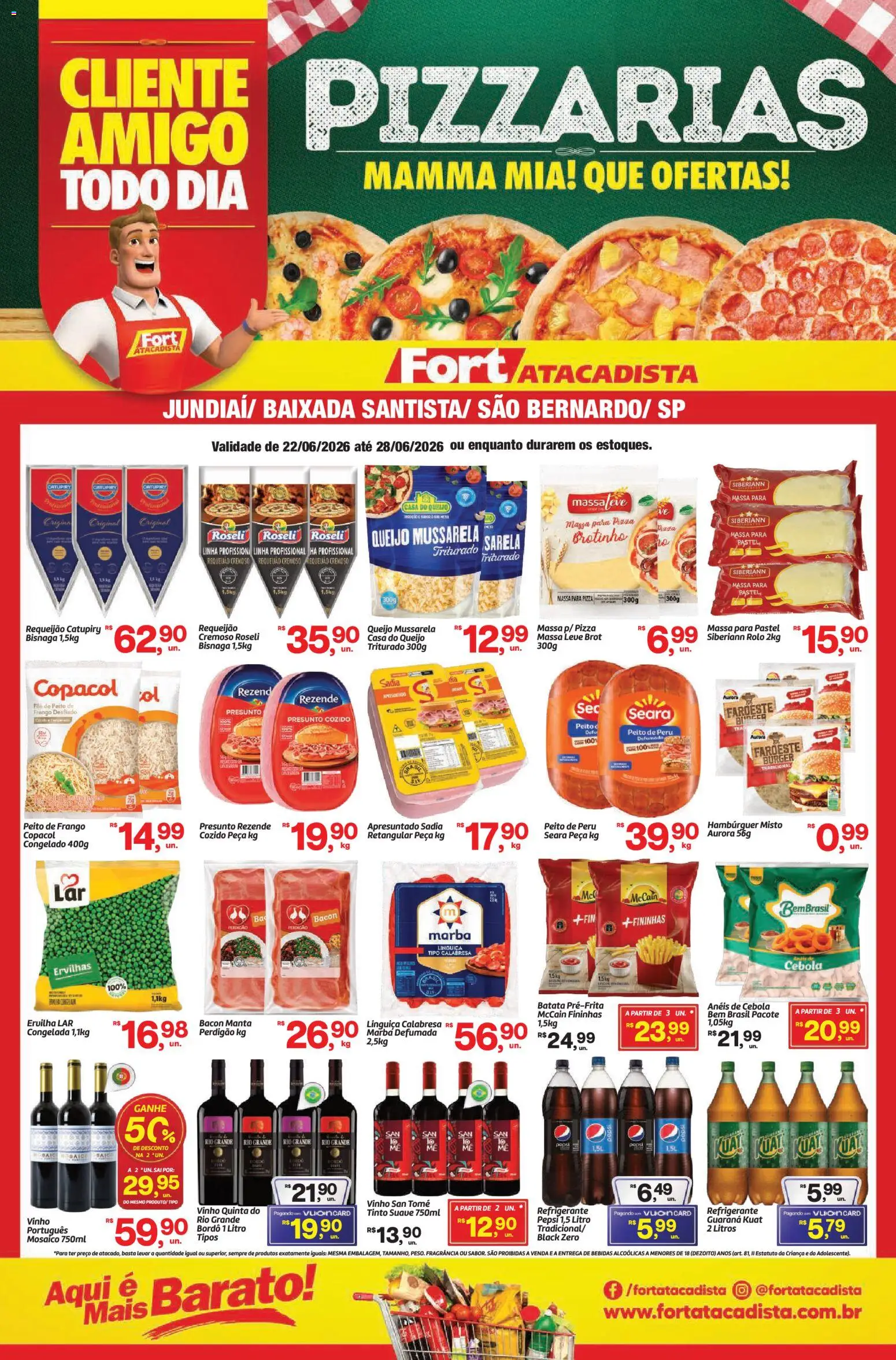 Pré-Visualização do folheto "Fort Atacadista ofertas Food Service" da loja Fort Atacadista válido a partir de 22/06/2026