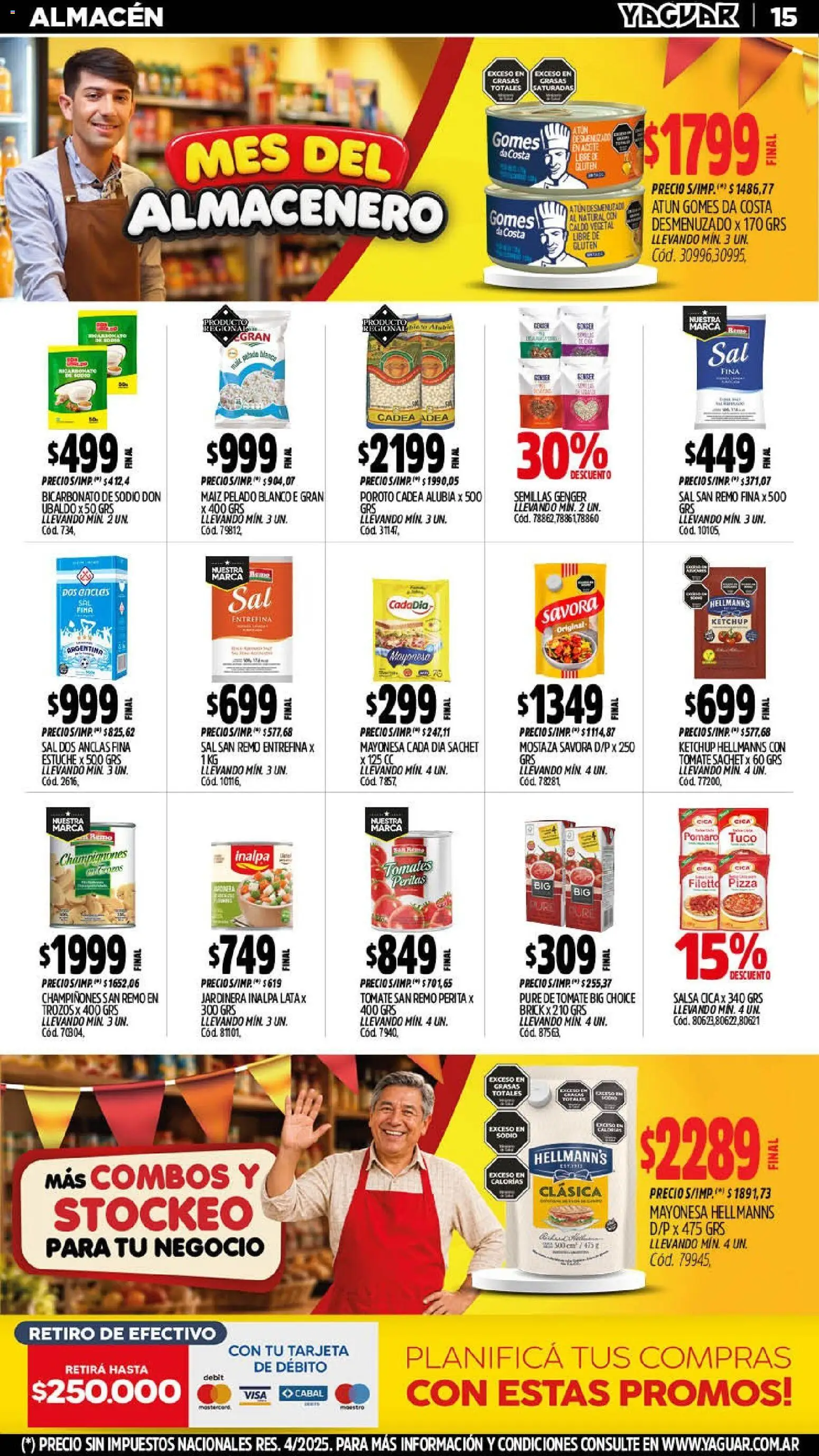 Vista previa del folleto de la tienda Yaguar válido desde el 14/09/2026 - Mostaza, Tomate, Tomates, Atún, Sal, Mayonesa, Pure de Tomate, Estuche