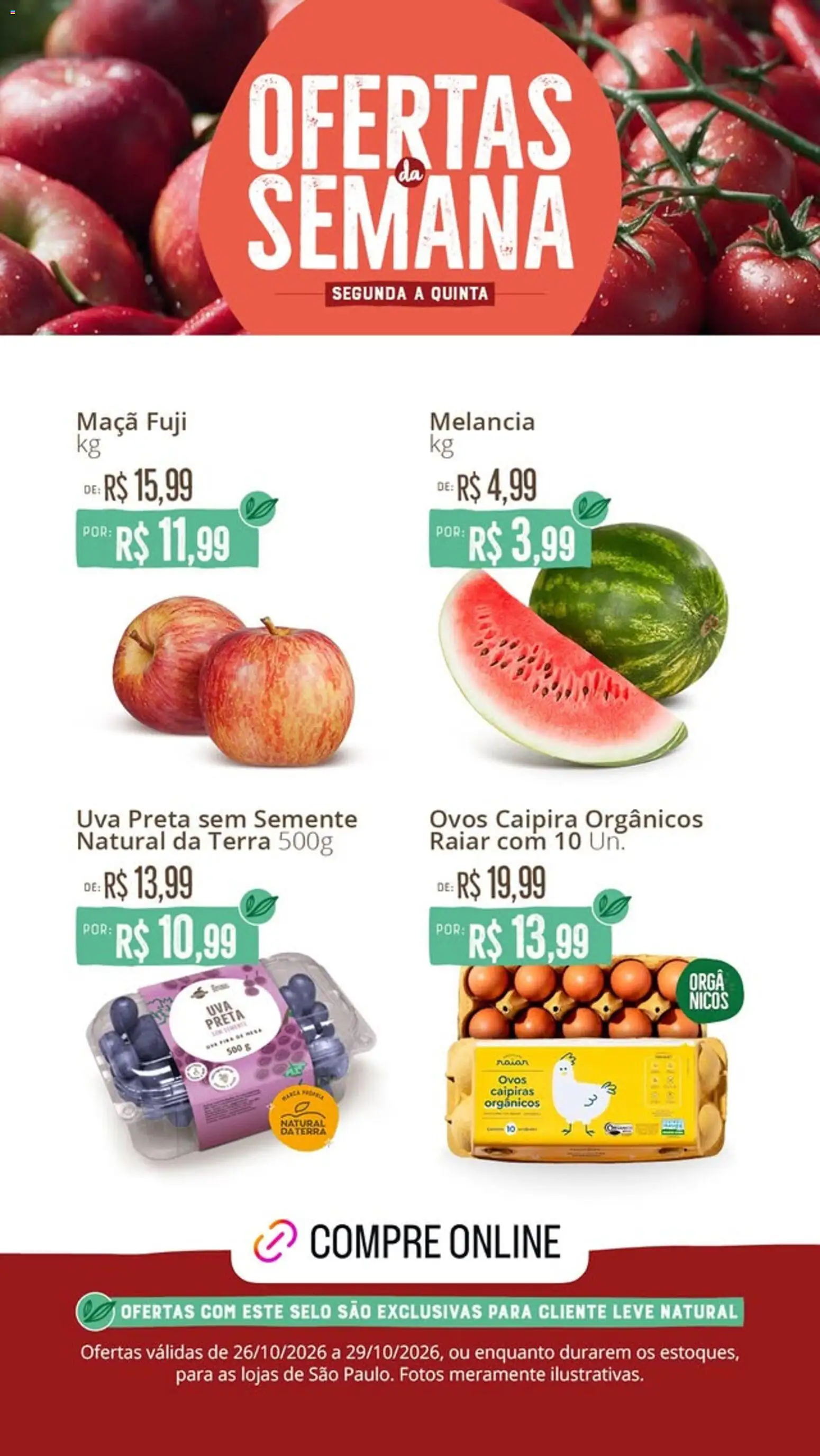 Pré-Visualização do folheto "Natural da Terra - Ofertas da semana" da loja Natural da Terra válido a partir de 26/10/2026