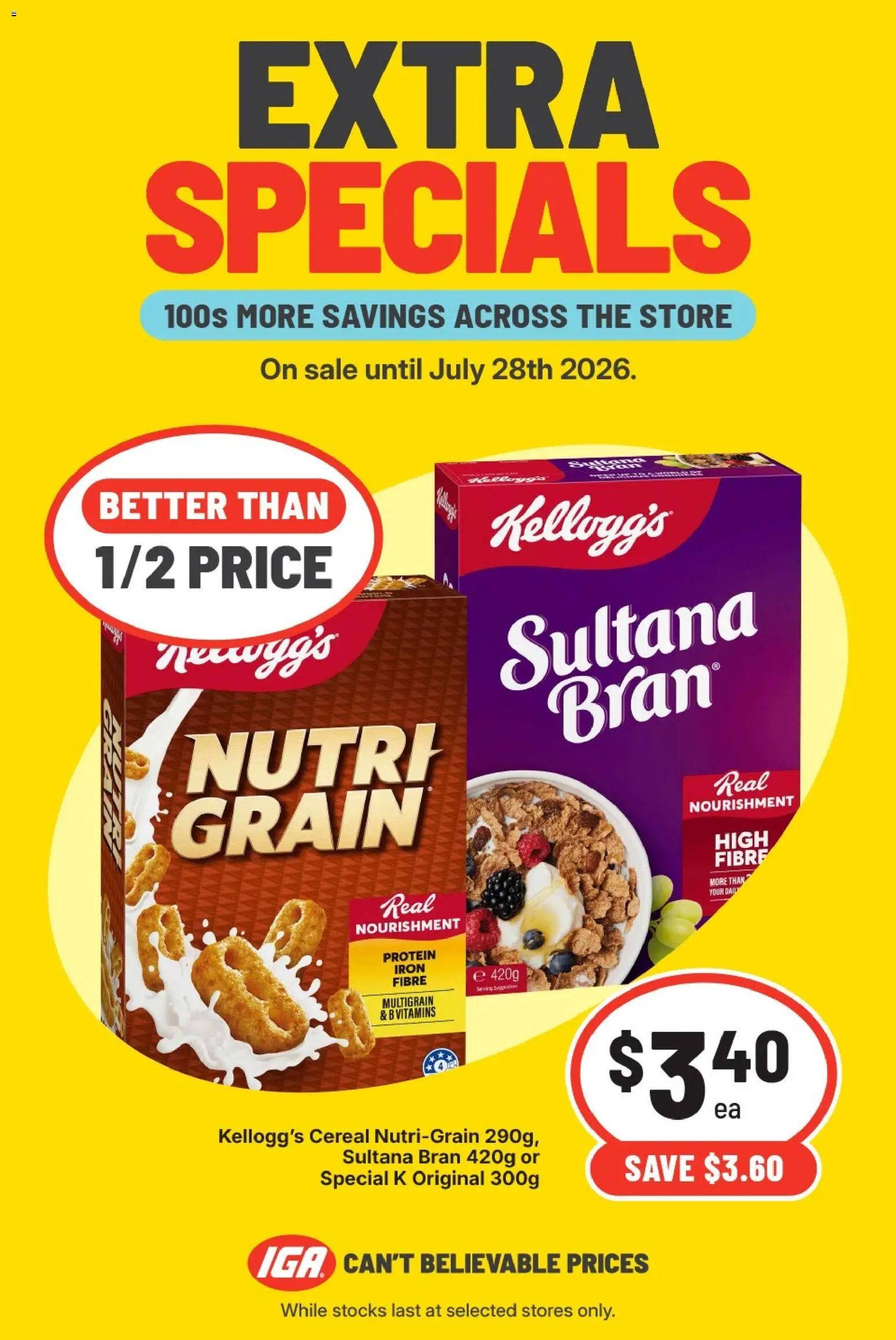 Preview of catalogue IGA Extra Specials VIC from shop IGA valid 27/07/2026