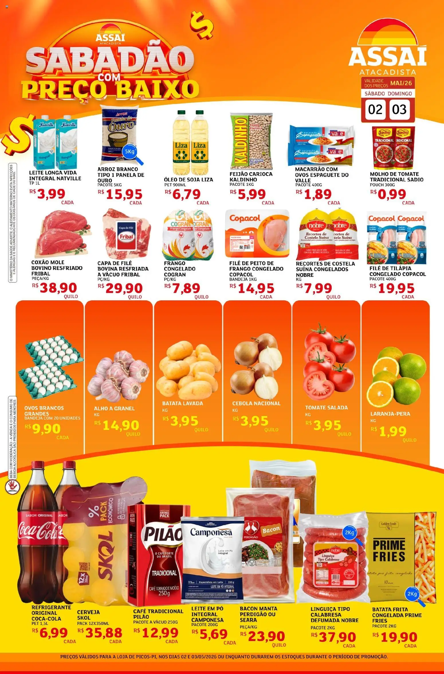 Pré-Visualização do folheto "Assaí Atacadista ofertas - PI" da loja Assaí Atacadista válido a partir de 02/05/2026