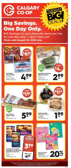 Preview of leaflet Calgary Co-op weekly flyer / circulaire from shop Calgary Co-op is valid from Aug 20, 2026
