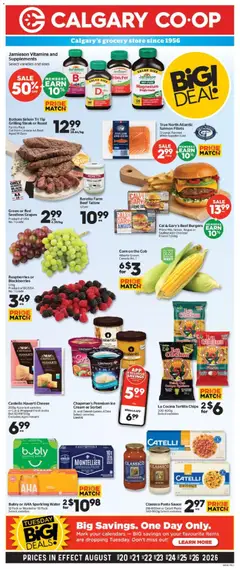 Un aperçu du dépliant Calgary Co-op weekly flyer / circulaire du magasin Calgary Co-op est valide à partir 20 août 2026