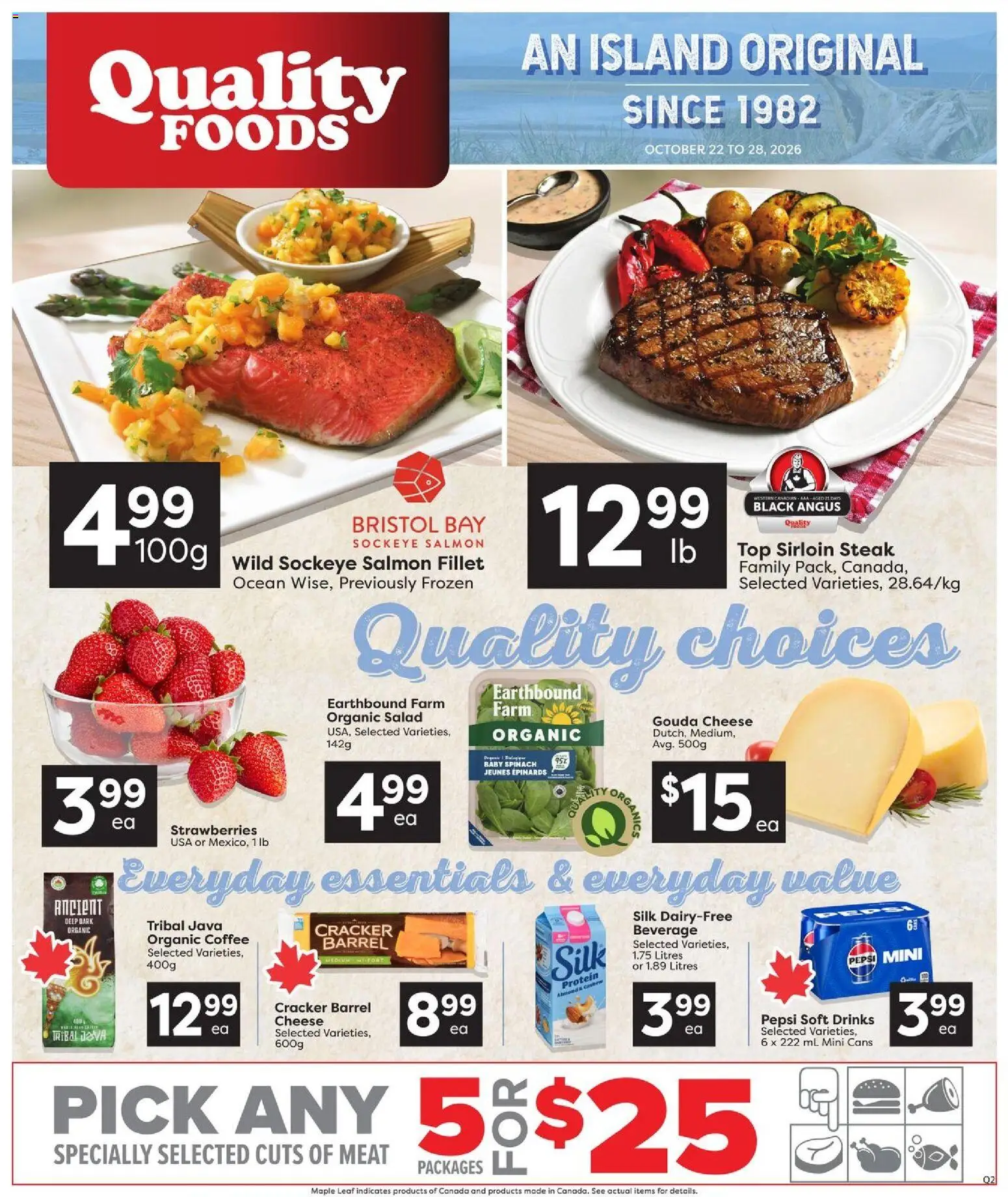 Preview of leaflet Quality Foods weekly flyer / circulaire from shop Quality Foods is valid from Oct 22, 2026