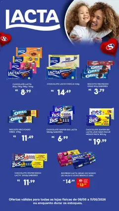 Pré-Visualização do folheto "Semar Supermercado ofertas Lacta" da loja Semar Supermercado válido a partir de 08/05/2026