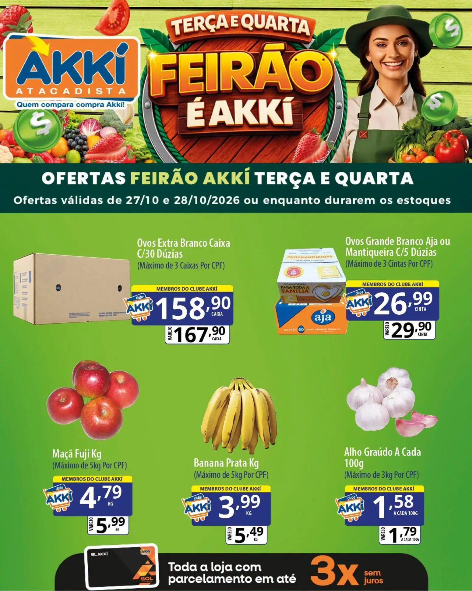 Pré-Visualização do folheto "Akki Atacadista ofertas Feirão" da loja Akki Atacadista válido a partir de 27/10/2026