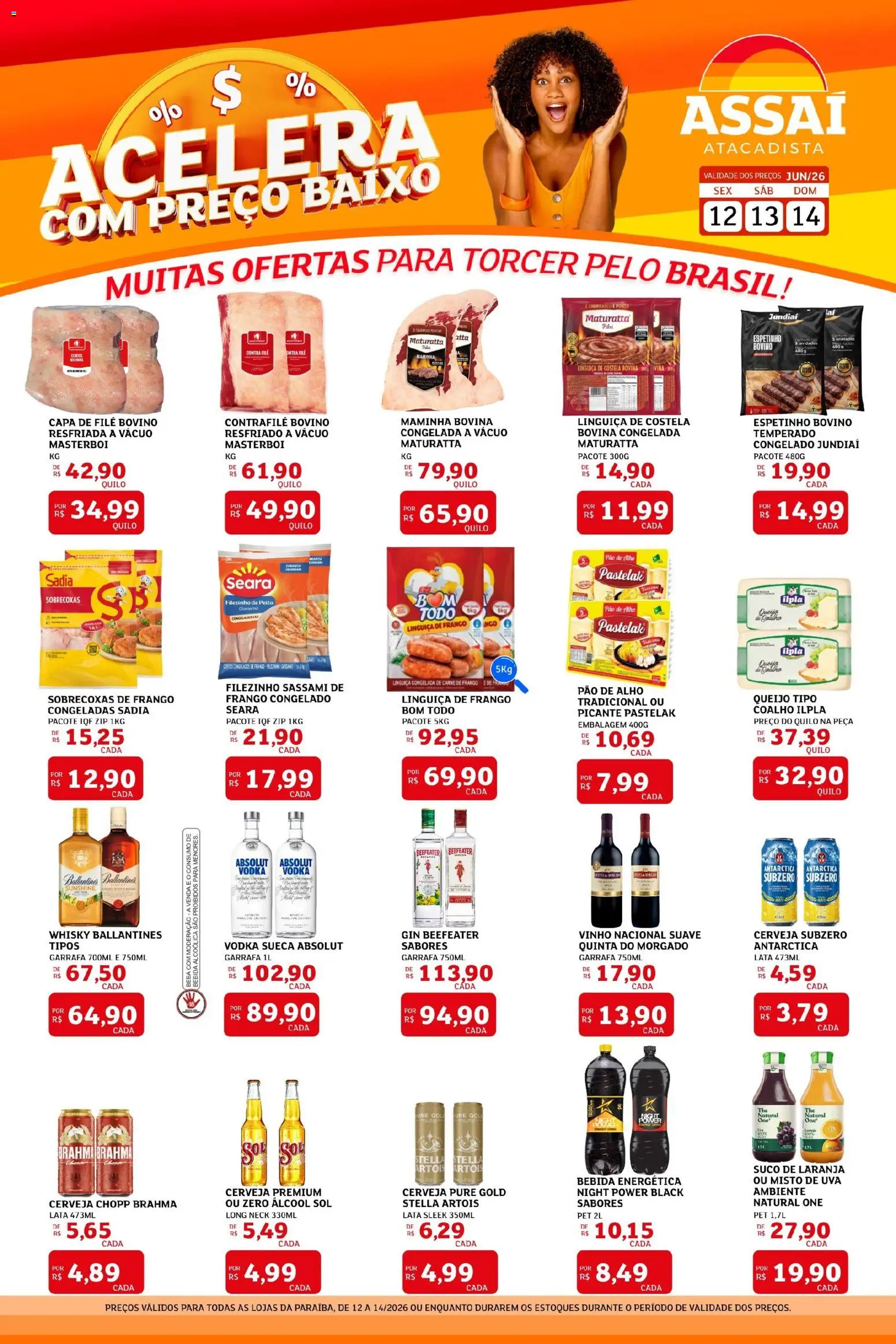 Pré-Visualização do folheto "Assaí Atacadista ofertas - PB" da loja Assaí Atacadista válido a partir de 12/06/2026