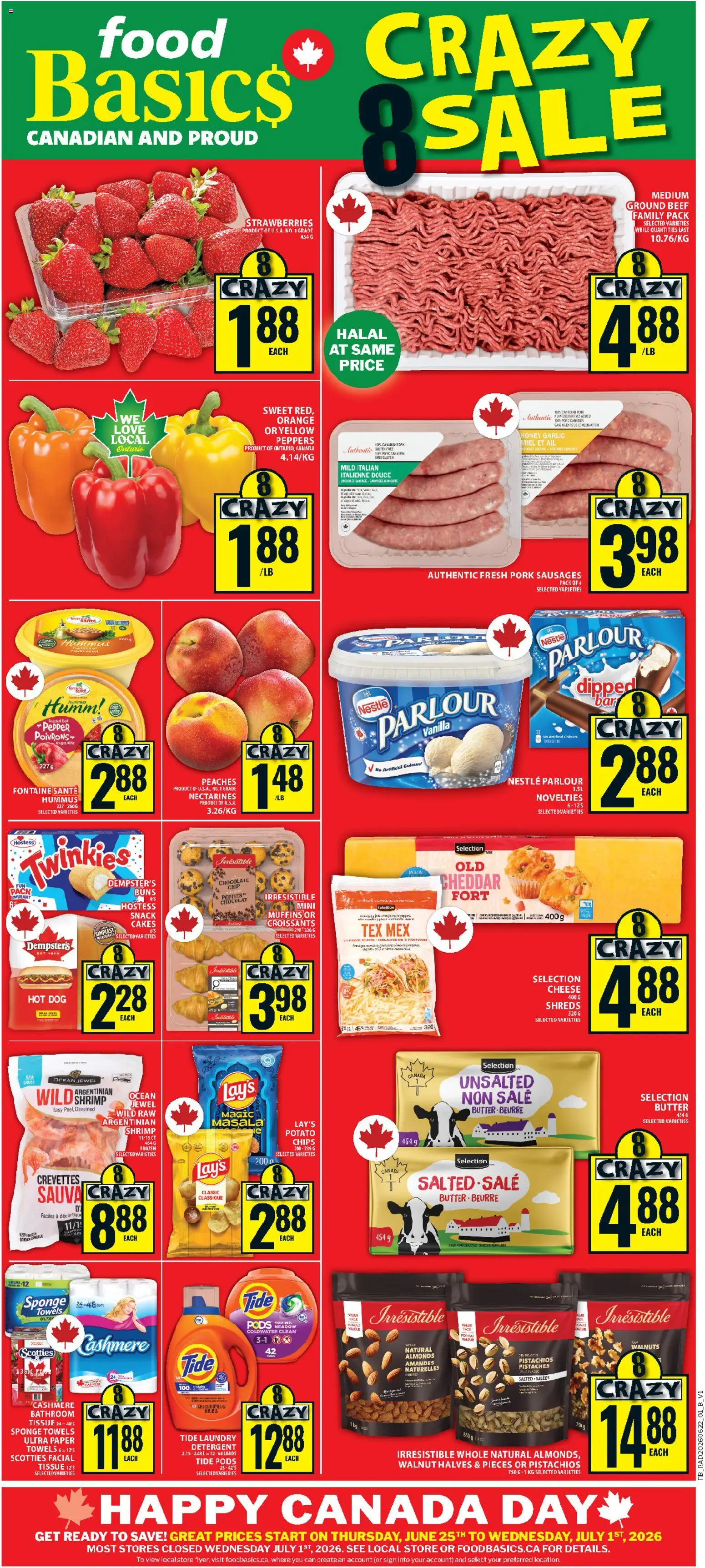 Preview of leaflet Food Basics weekly flyer / circulaire from shop Food Basics is valid from Jun 25, 2026