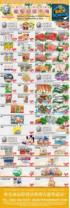 Preview of leaflet Oceans weekly flyer - Grant’s Foodmart from shop Oceans is valid from Sep 04, 2026