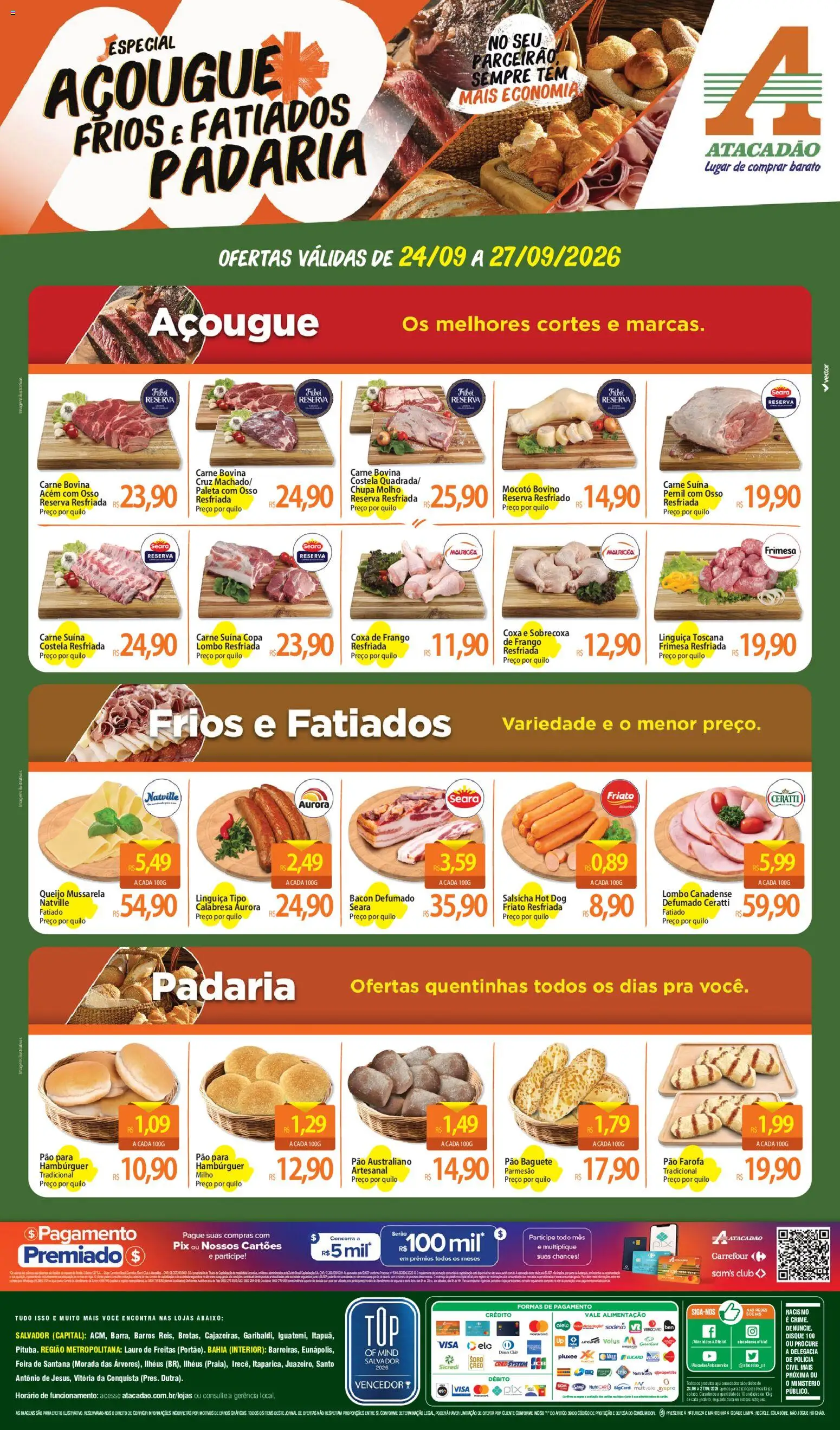 Pré-Visualização do folheto "Atacadão ofertas - BA" da loja Atacadão válido a partir de 24/09/2026
