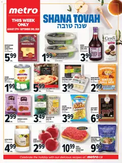 Preview of leaflet Metro flyer - Rosh Hashanah from shop Metro is valid from Aug 27, 2026