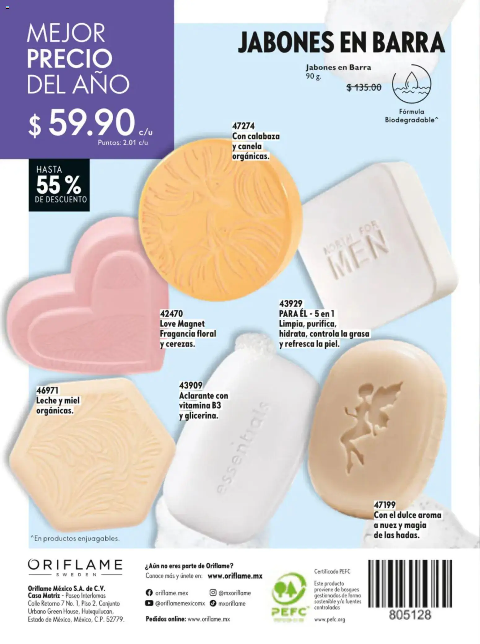 Vista previa las ofertas de la tienda Oriflame - Oriflame campaña 9 2026 desde el 20/06/2026 - Dulce, Leche, Calabaza, Nuez, Barra, Conjunto, Fragancia, Aclarante