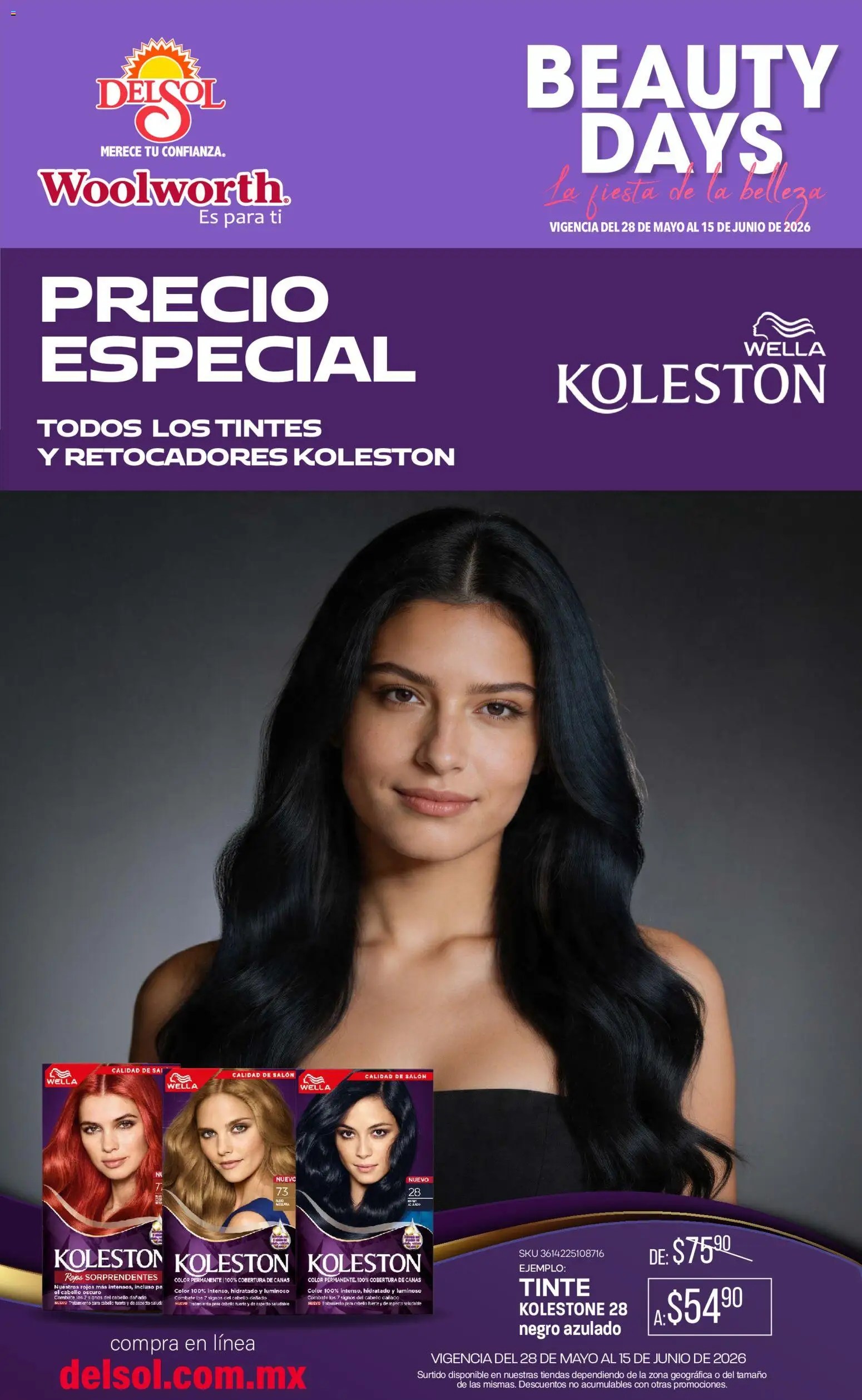 Vista previa las ofertas de la tienda Del Sol y Woolworth - Del Sol y Woolworth catálogo Beauty Days desde el 28/05/2026 