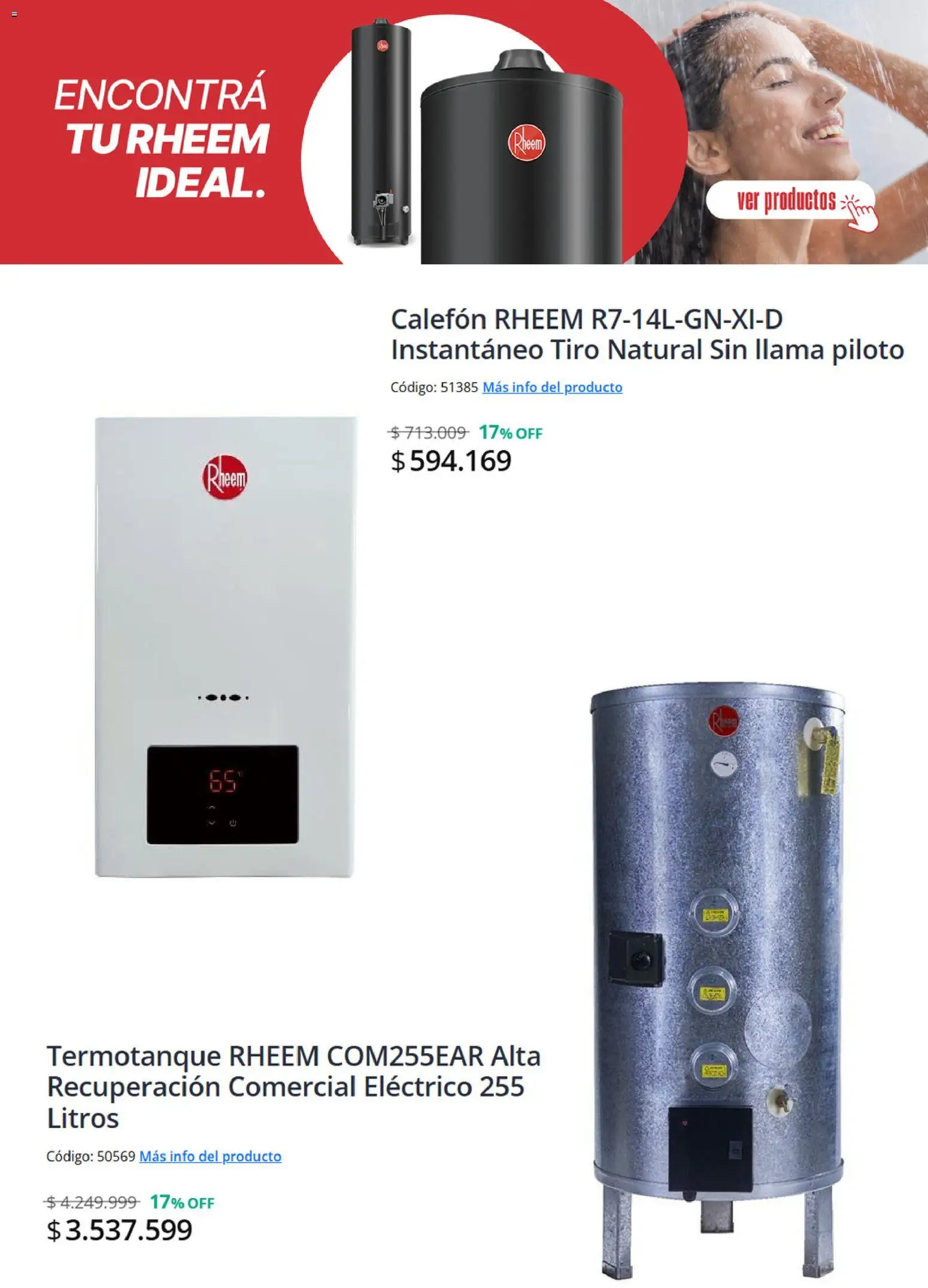 Vista previa del folleto de la tienda Grupo Marquez válido desde el 01/10/2026 - Termotanque