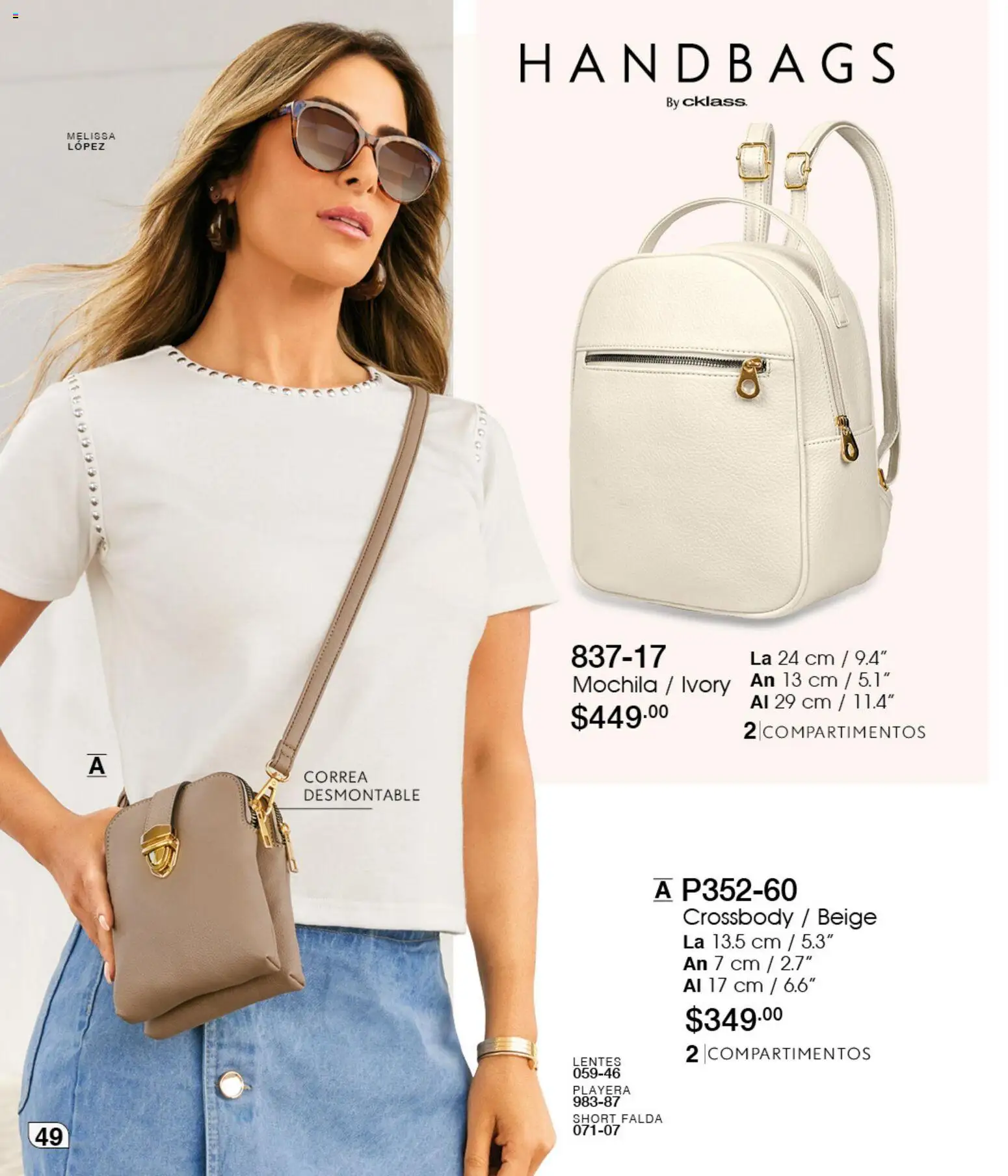 Vista previa las ofertas de la tienda Cklass - Cklass catálogo Verano Handbags desde el 05/03/2026 - Mochila, Playera, Lentes, Short, Falda