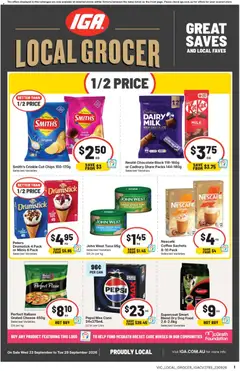 Preview of catalogue IGA Local Groce Abbotsford from shop IGA valid 23/09/2026