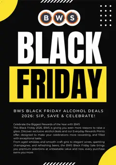 Preview of catalogue BWS Black Friday Notice from shop BWS valid 19/10/2026
