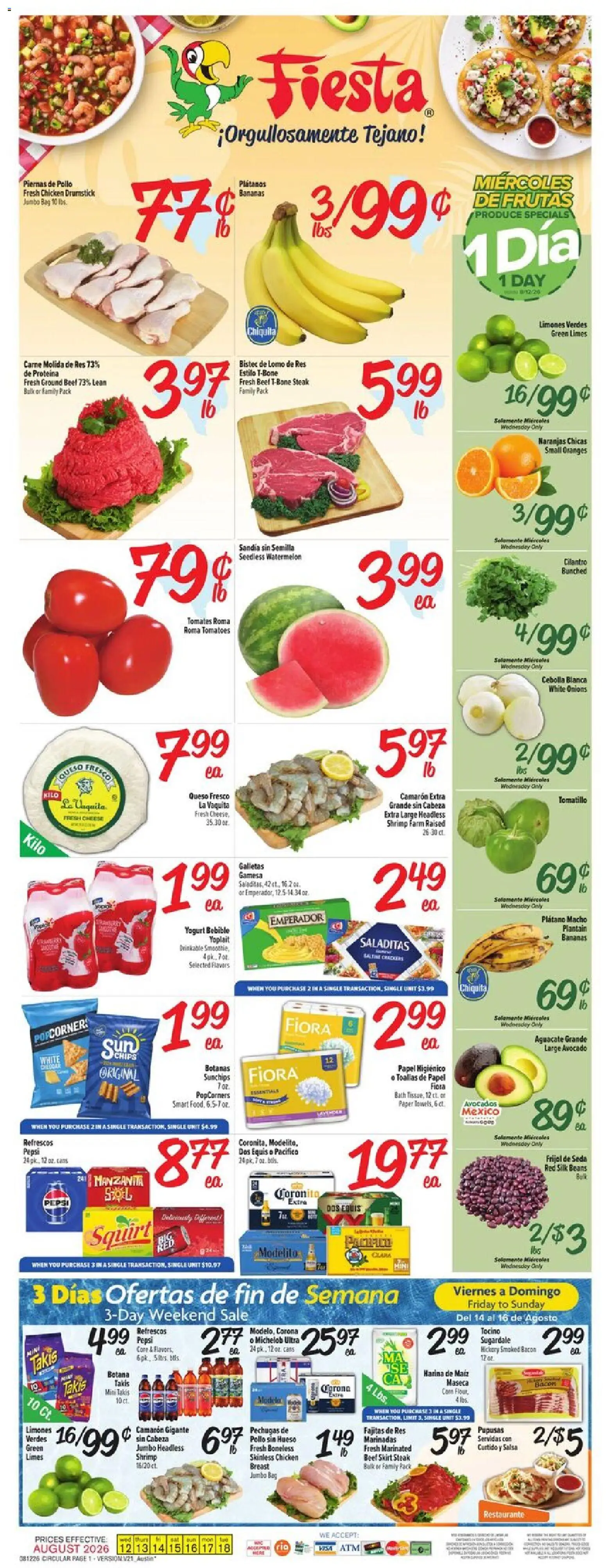 Ad Preview of Fiesta Mart Fiesta Mart Weekly Ad from 08/12/2026