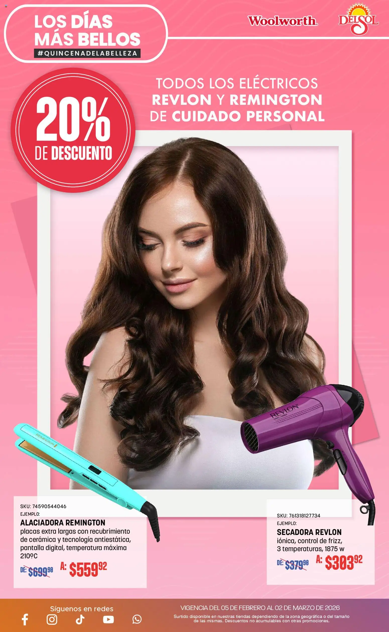 Vista previa las ofertas de la tienda Del Sol y Woolworth - Catálogo desde el 05/02/2026 - Secadora