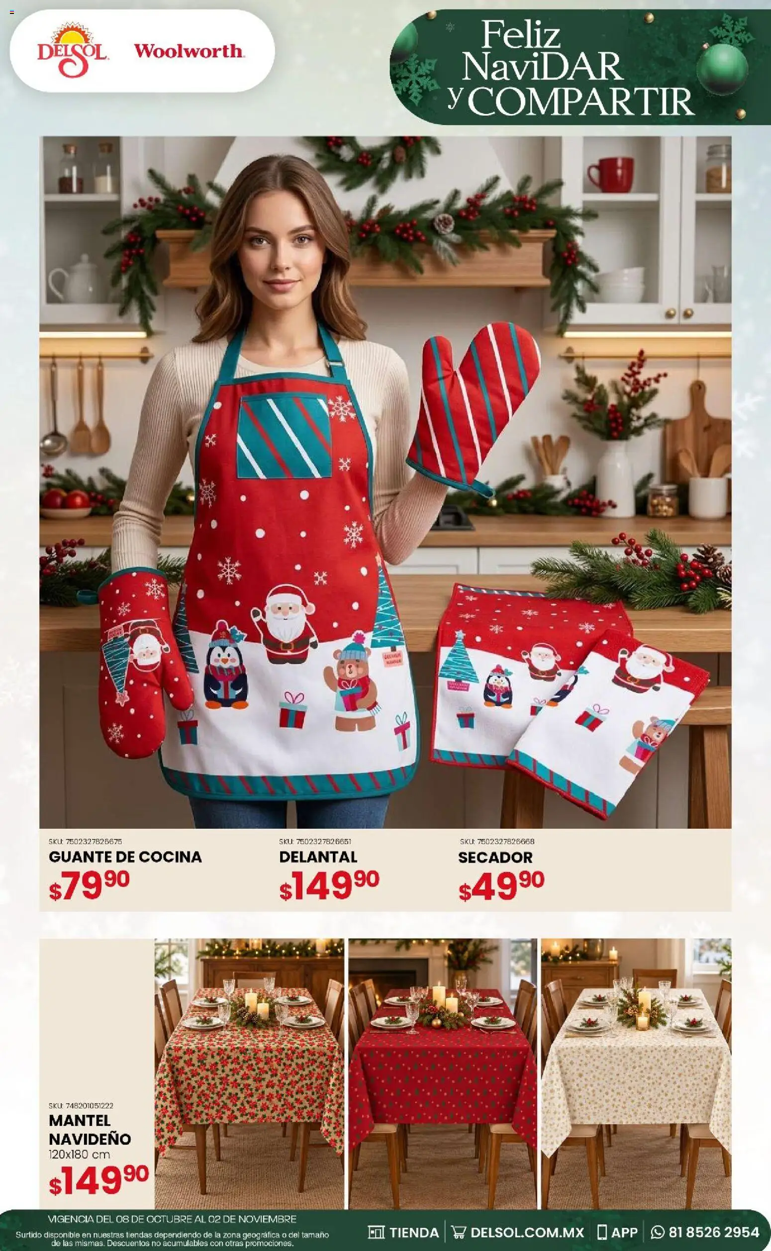 Vista previa las ofertas de la tienda Del Sol y Woolworth - Del Sol y Woolworth - Feliz NaviDar y Compartir desde el 08/10/2026 