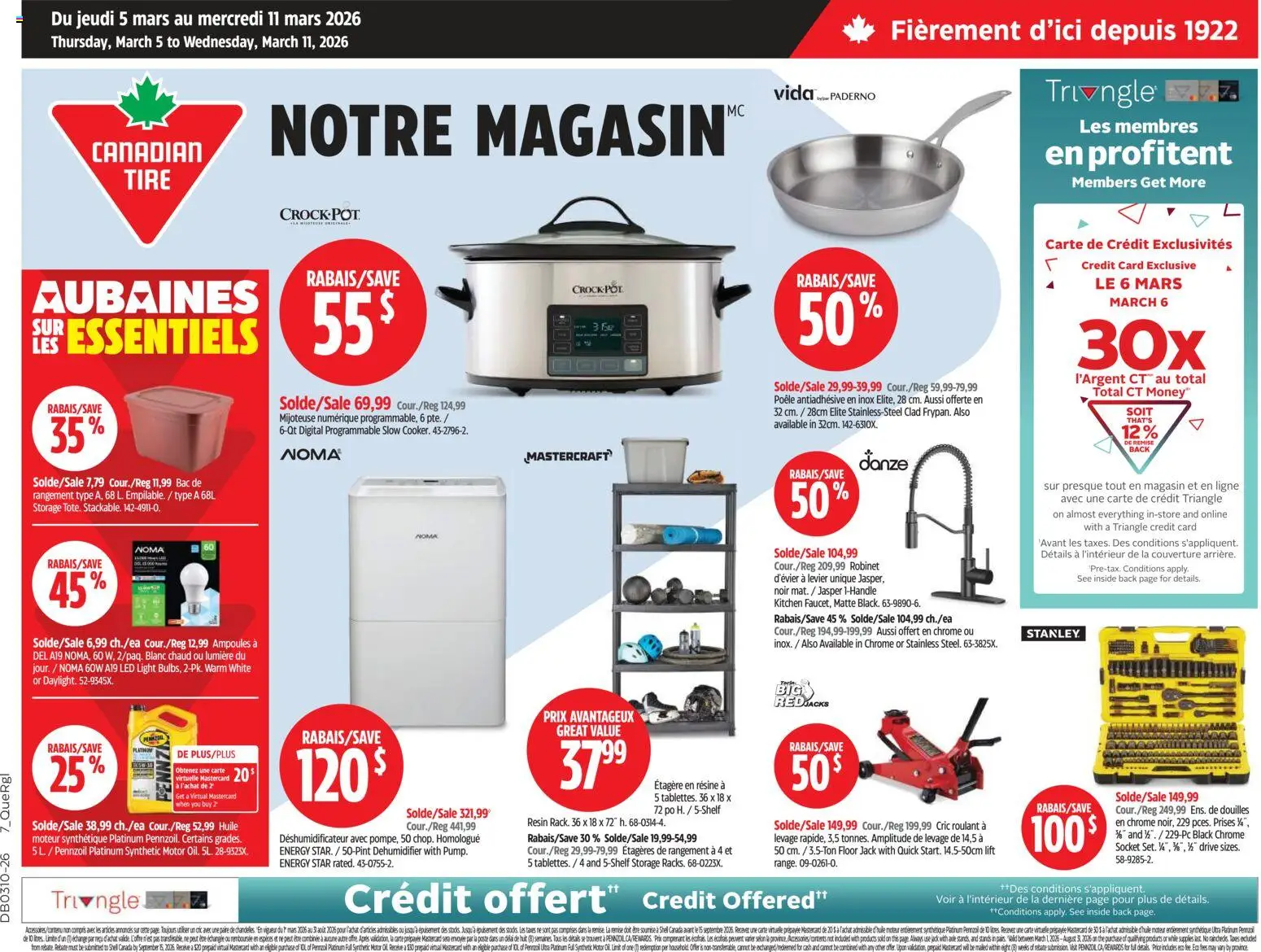 Preview of leaflet Canadian Tire circulaire from shop Canadian Tire is valid from Mar 05, 2026 - LED light, Socket