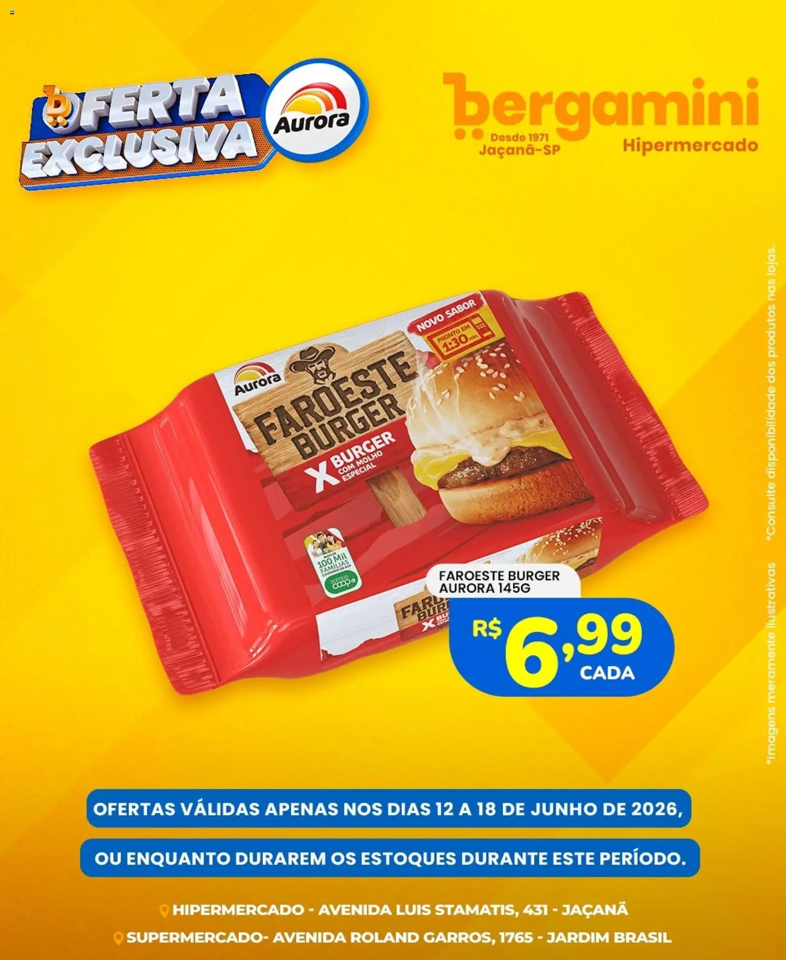 Pré-Visualização do folheto "Supermercado Bergamini ofertas Aurora" da loja Supermercado Bergamini válido a partir de 12/06/2026