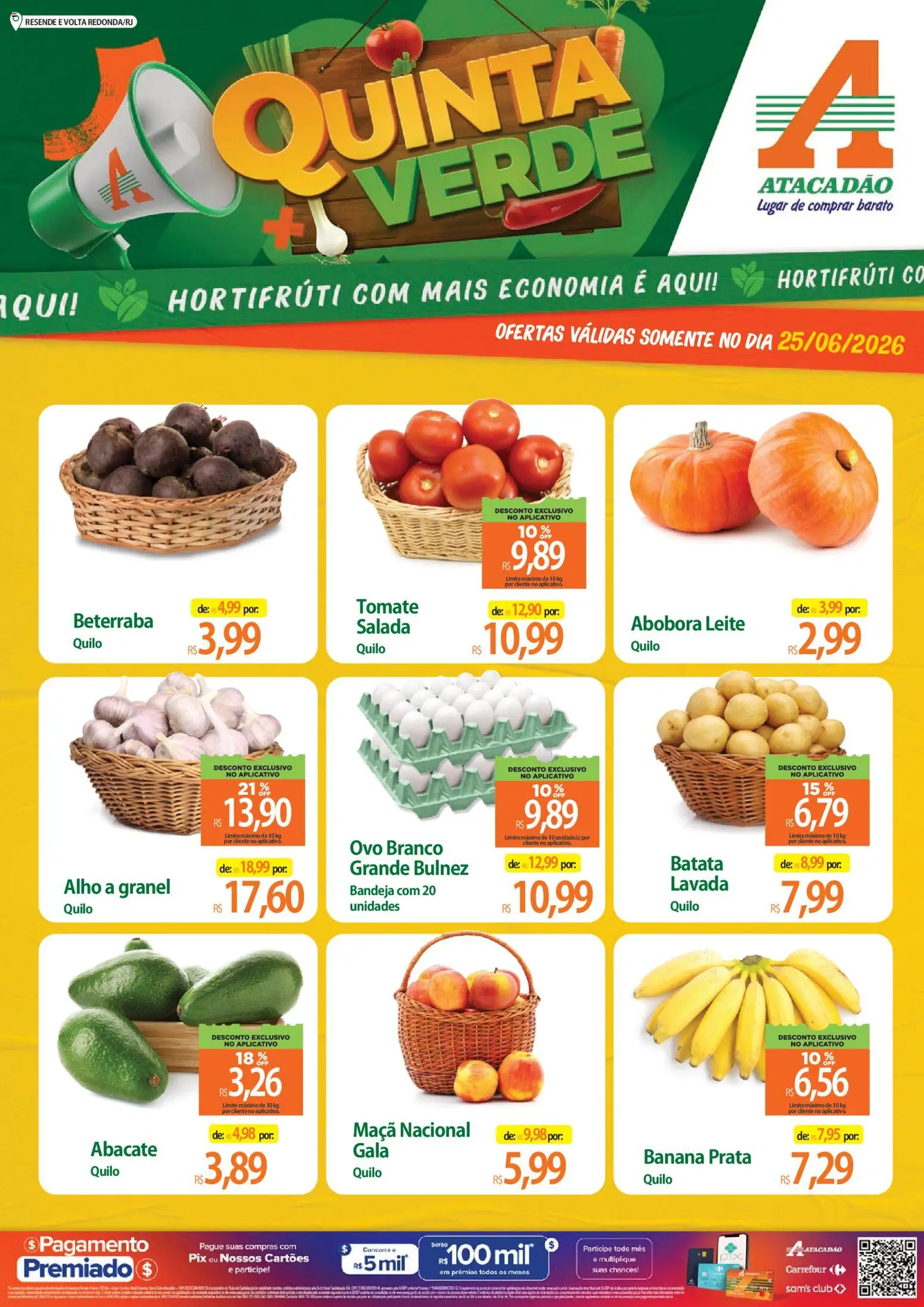 Pré-Visualização do folheto "Atacadão ofertas - RJ" da loja Atacadão válido a partir de 25/06/2026