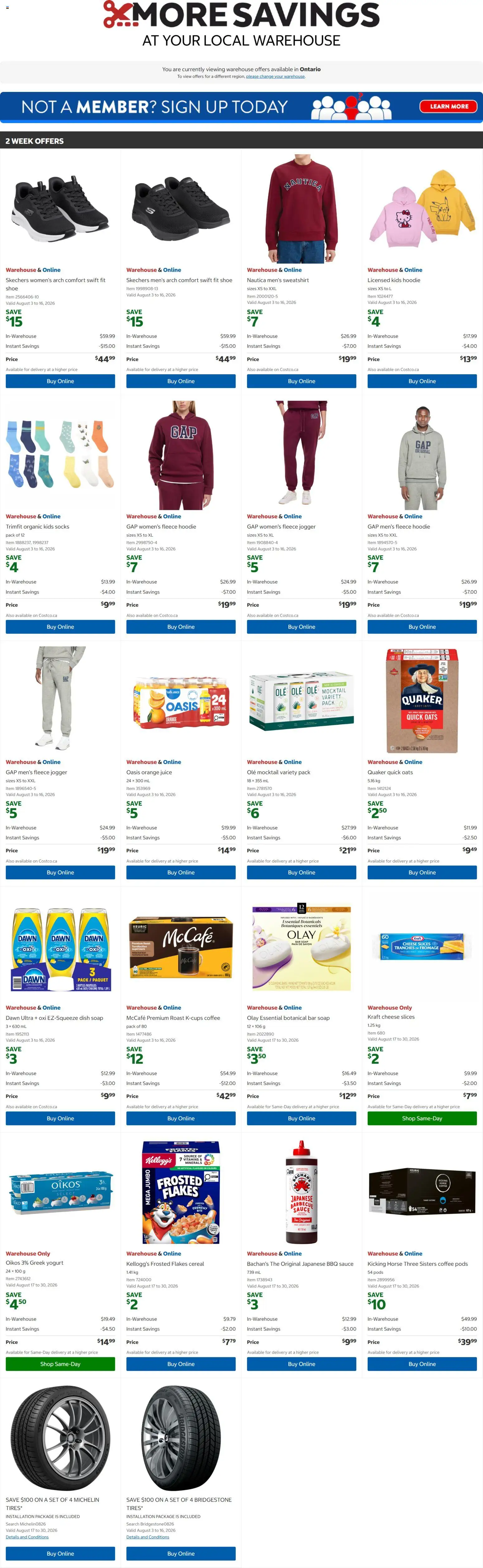 Preview of leaflet Costco weekly flyer from shop Costco is valid from Aug 03, 2026