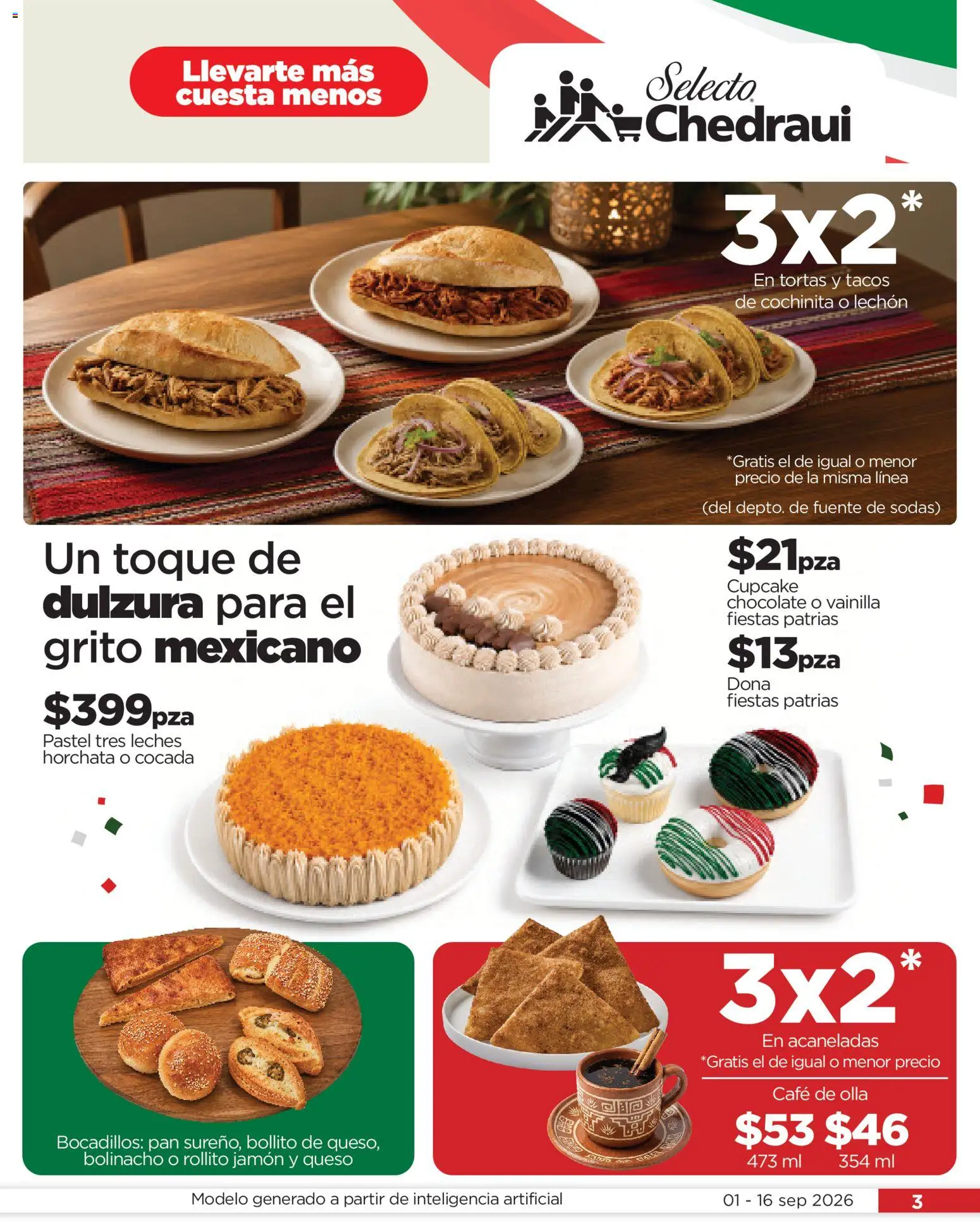 Vista previa las ofertas de la tienda Chedraui - Chedraui folleto Llevarte más cuesta menos desde el 01/09/2026 