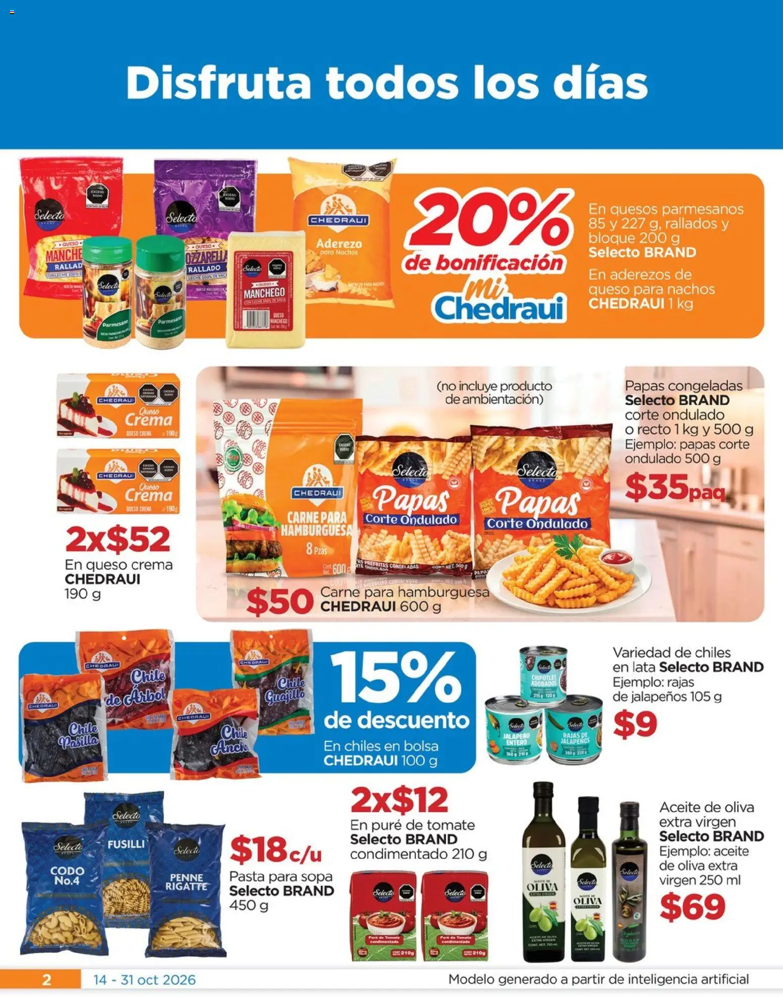 Vista previa las ofertas de la tienda Chedraui - Chedraui folleto Nuestras marcas propias calidad y variedad que cuesta menos desde el 14/10/2026 