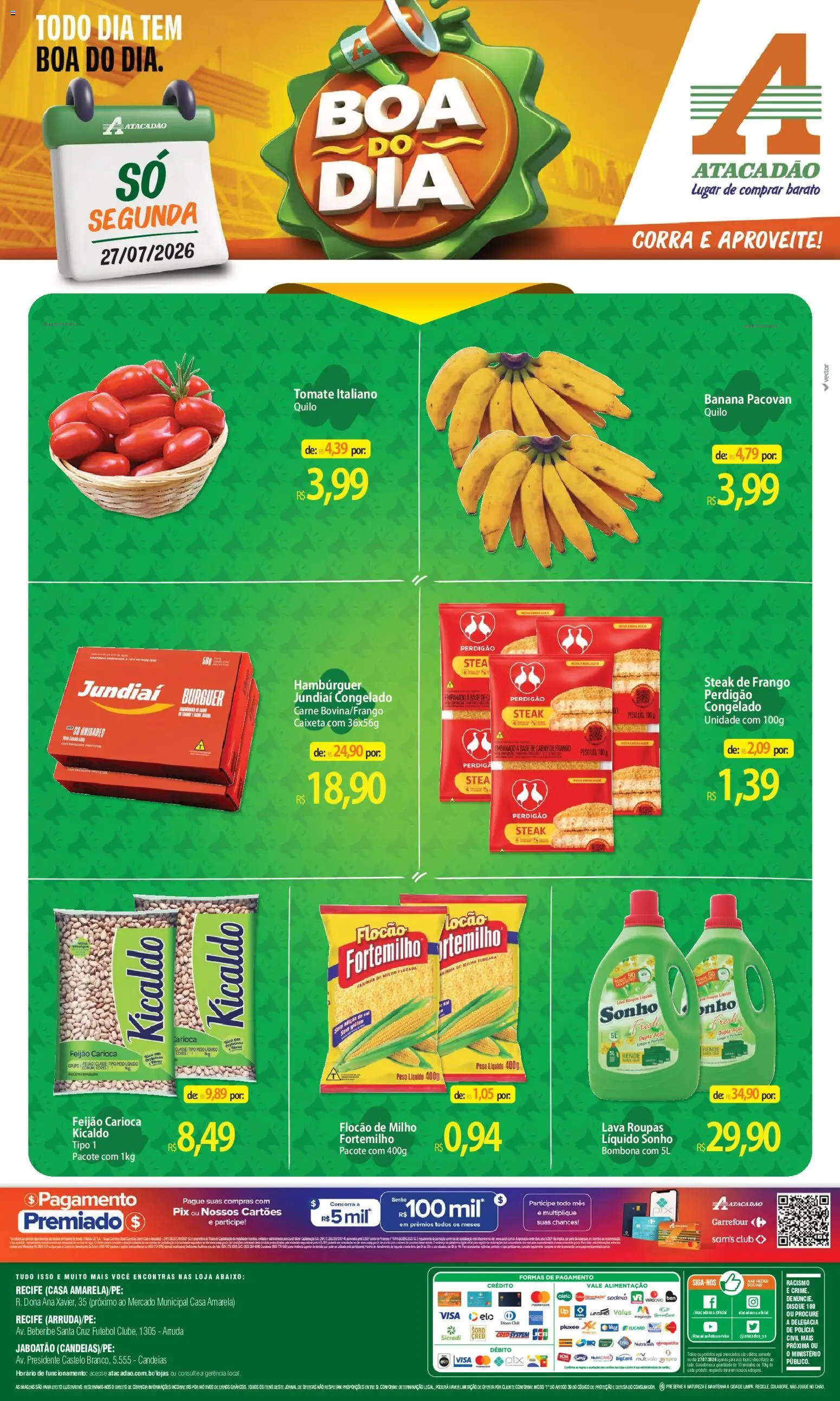 Pré-Visualização do folheto "Atacadão ofertas - PE" da loja Atacadão válido a partir de 27/07/2026