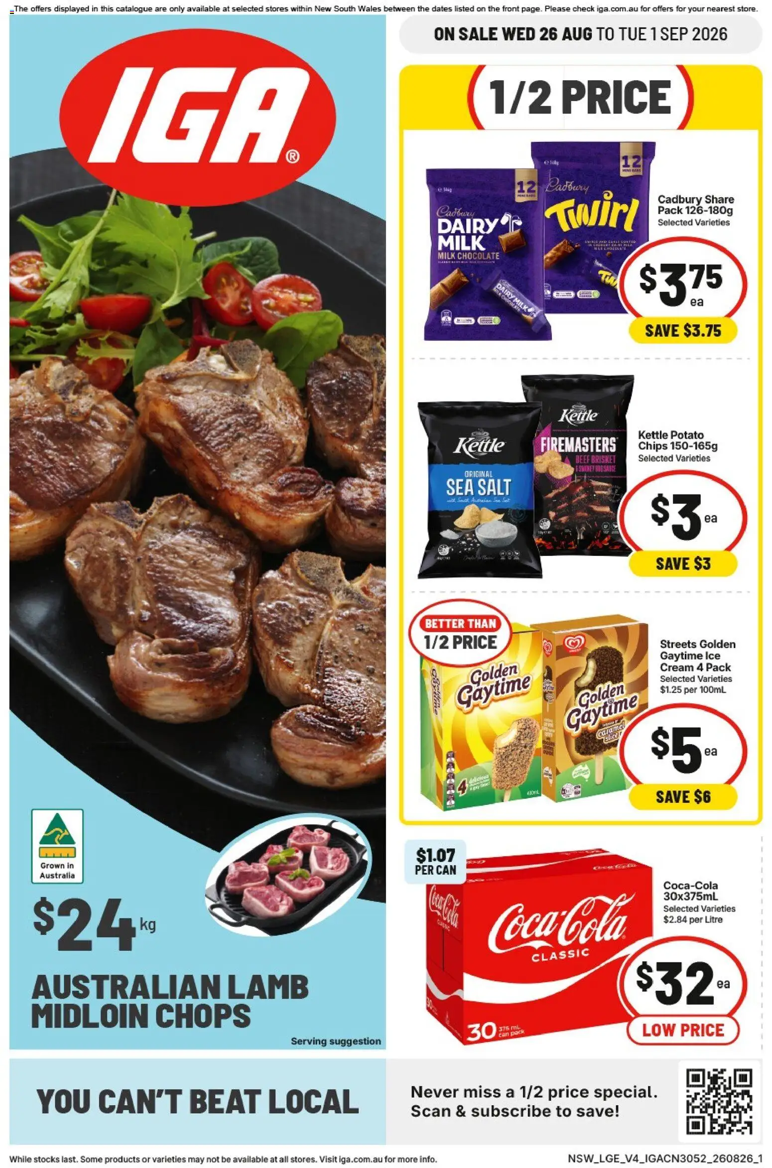 Preview of catalogue IGA catalogue Summer Hill from shop IGA valid 26/08/2026