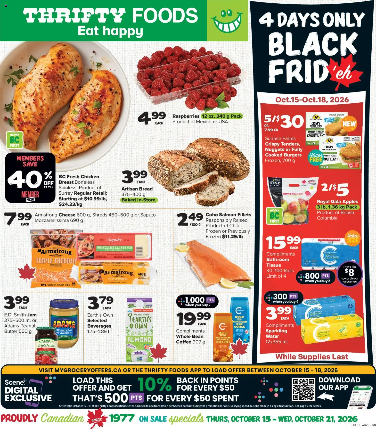 Preview of leaflet Thrifty Foods weekly flyer / circulaire from shop Thrifty Foods is valid from Oct 15, 2026